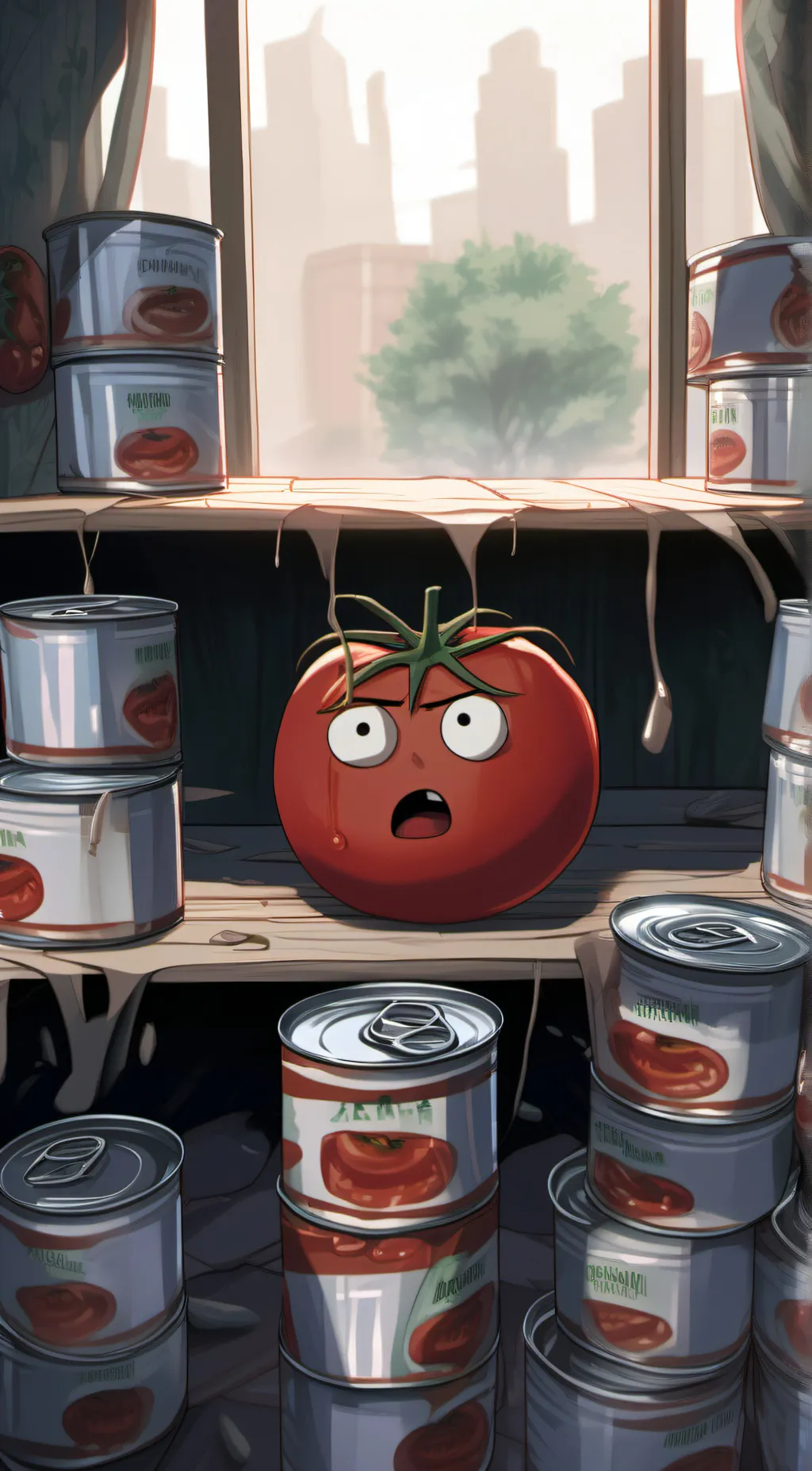 ai character: can tomato background