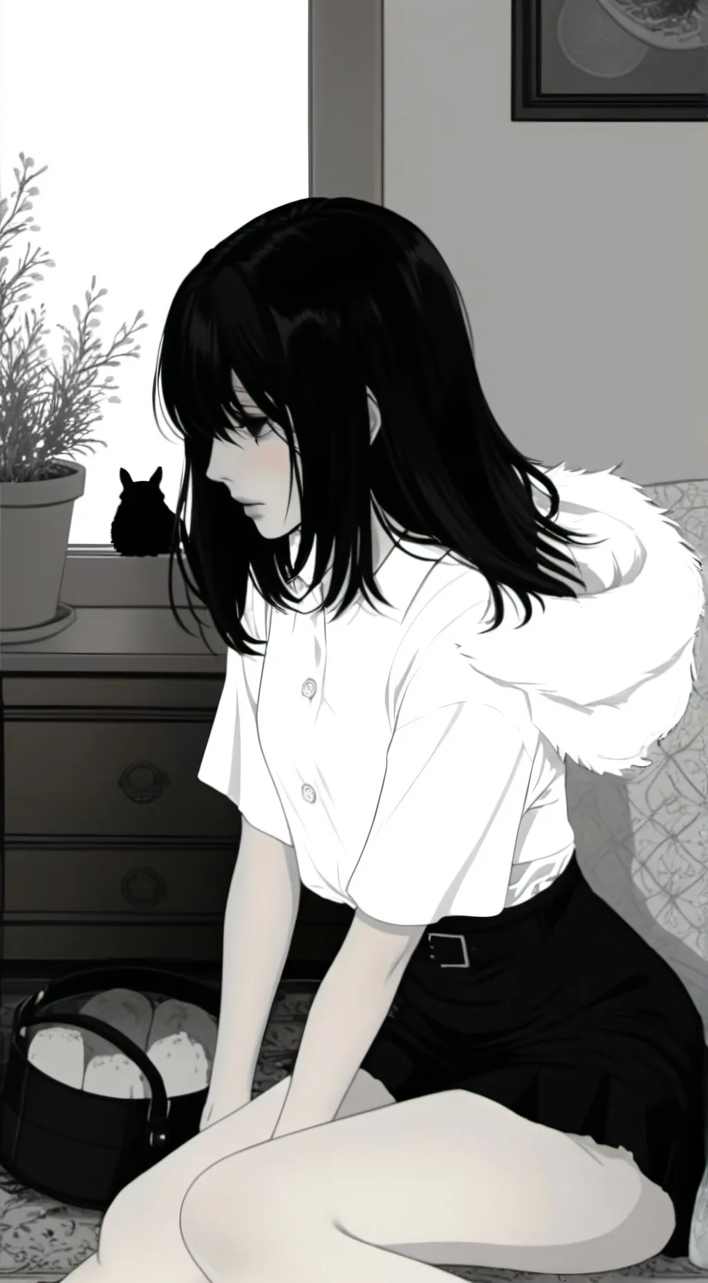 ai character: leah  background