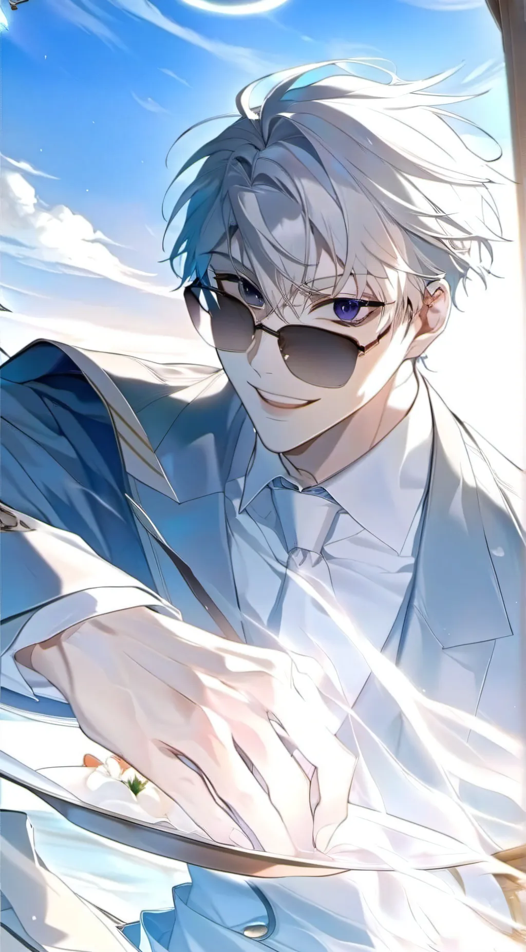ai character: Gojo Satoru background