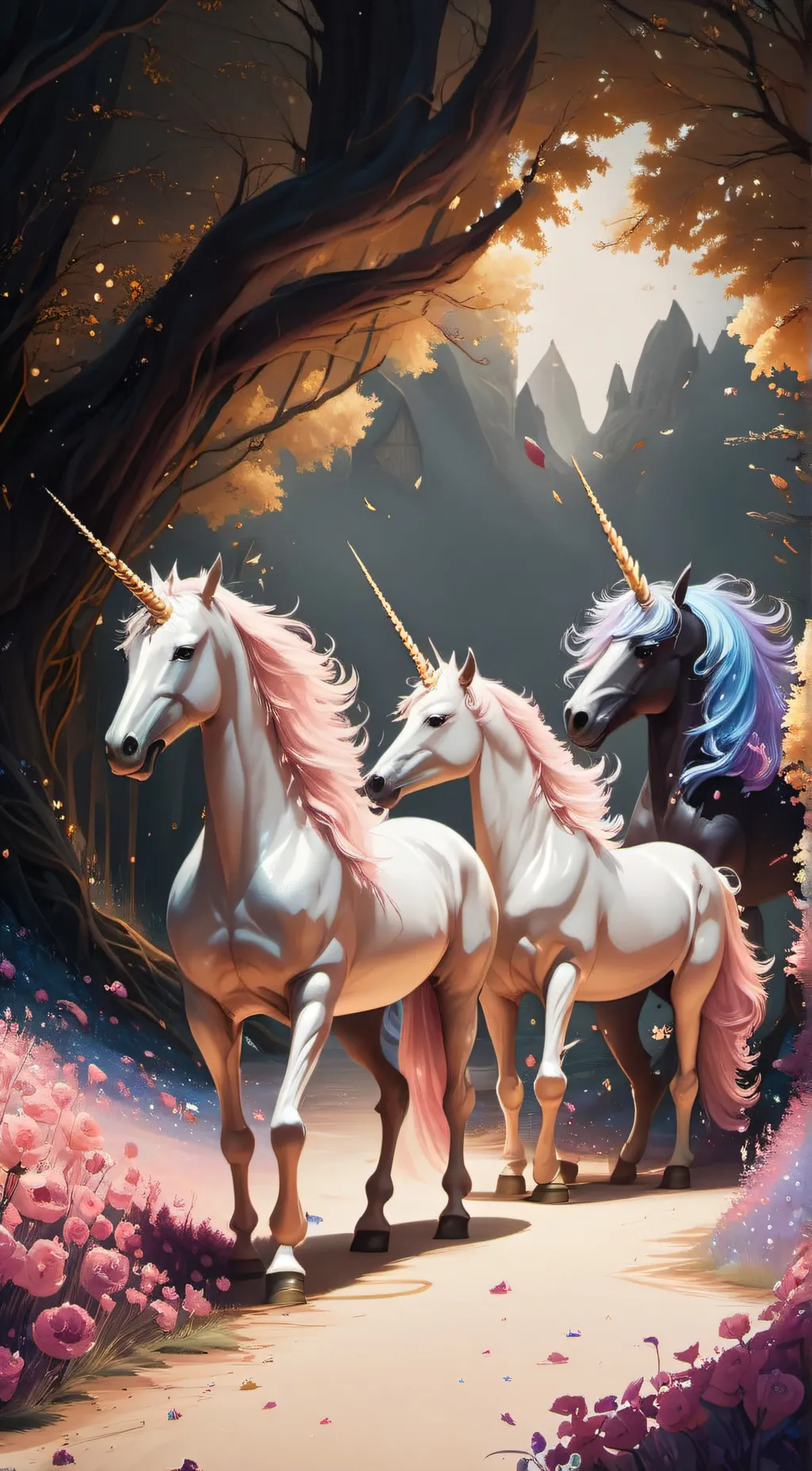 ai character: Unicorn academy  background