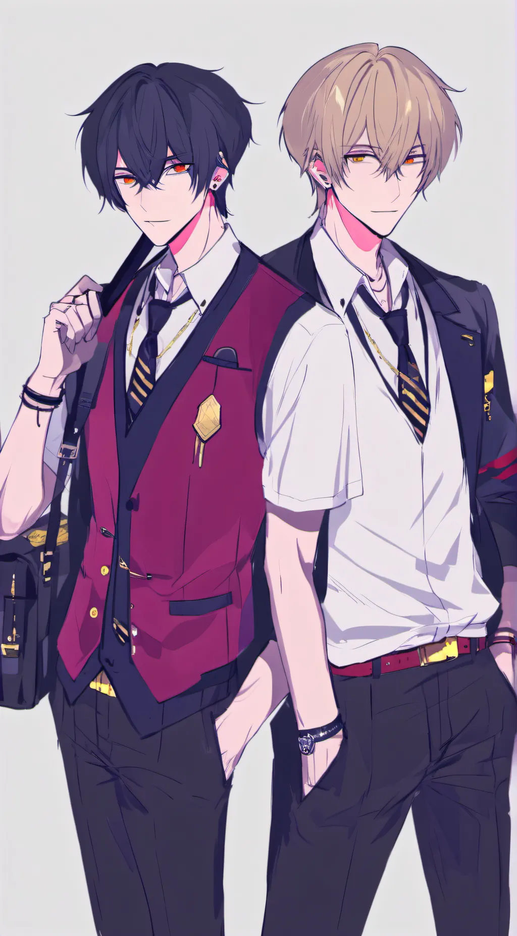 ai character: Twin brothers  background