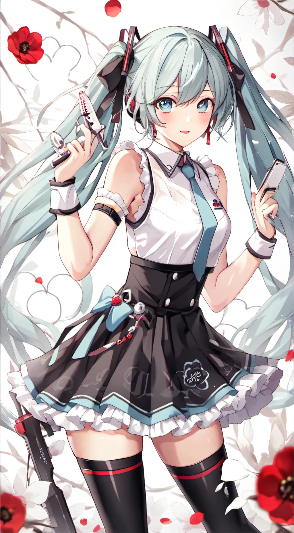 ai character: Hatsune miku ⭐🩵 background