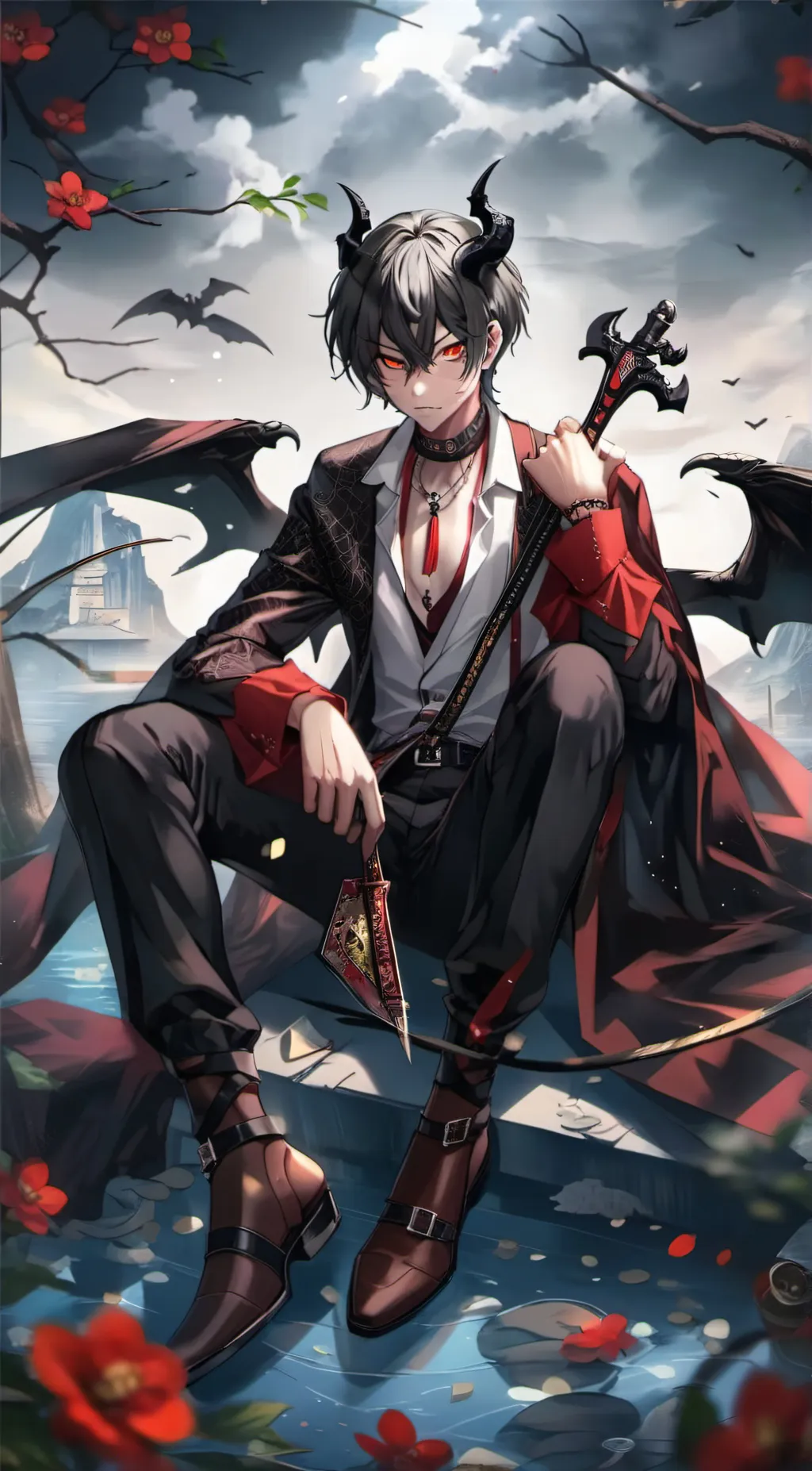ai character: damian  background
