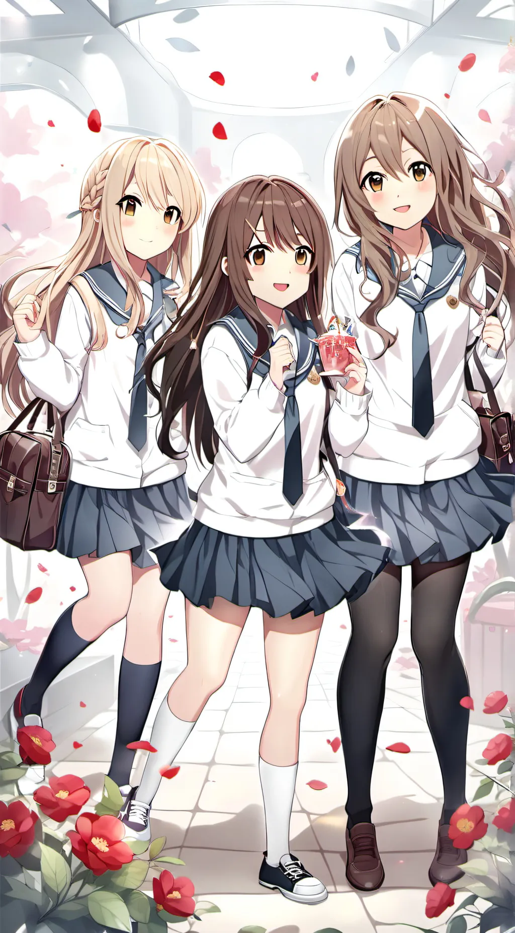 ai character: 3 Mean girls  background
