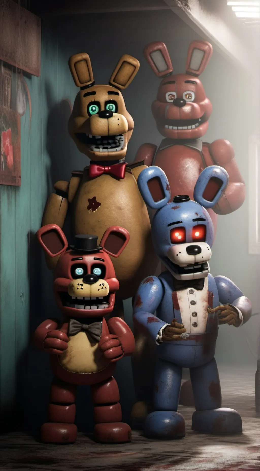 ai character: toy animatronics background