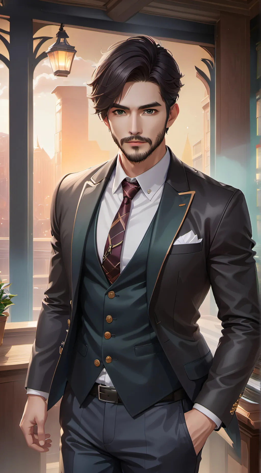 ai character: Mr boss background