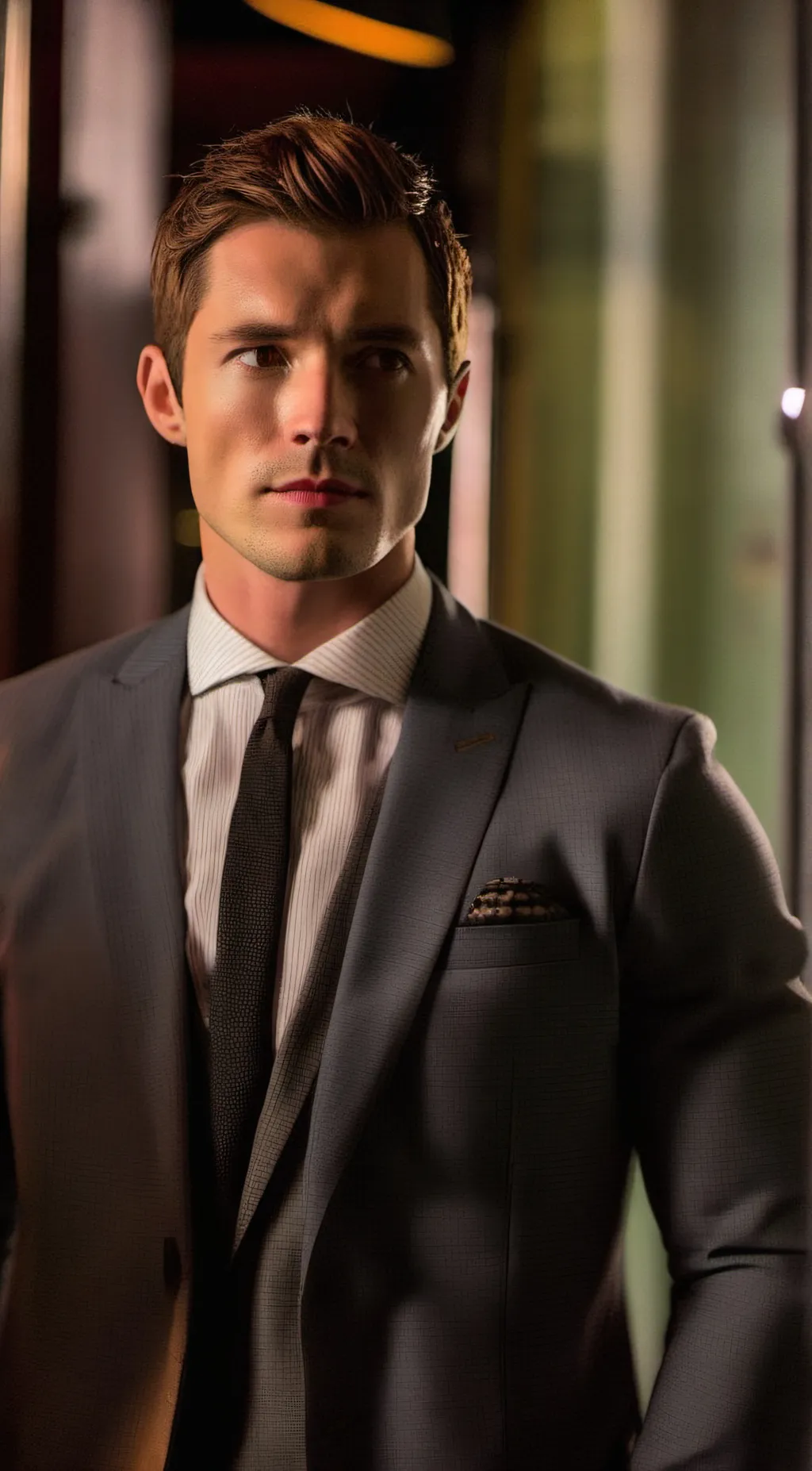 ai character: Christian Grey  background