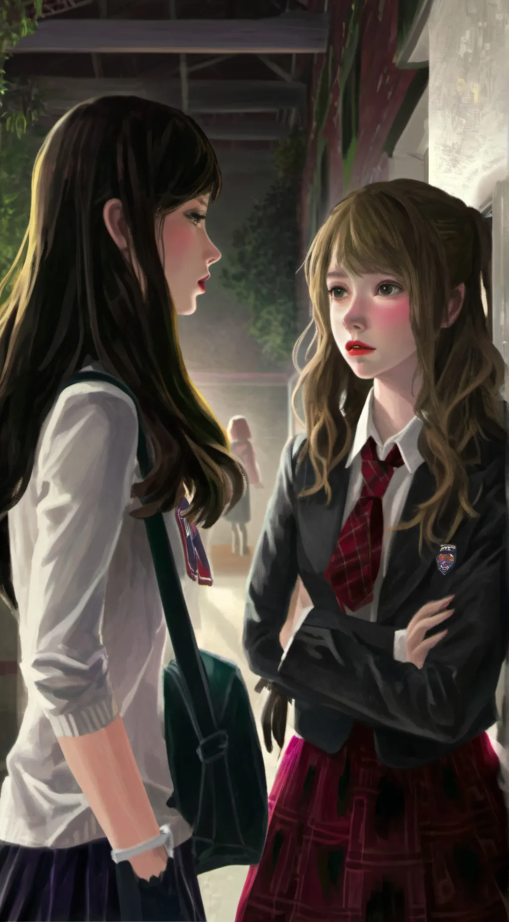 ai character: Nerd and her Bully background