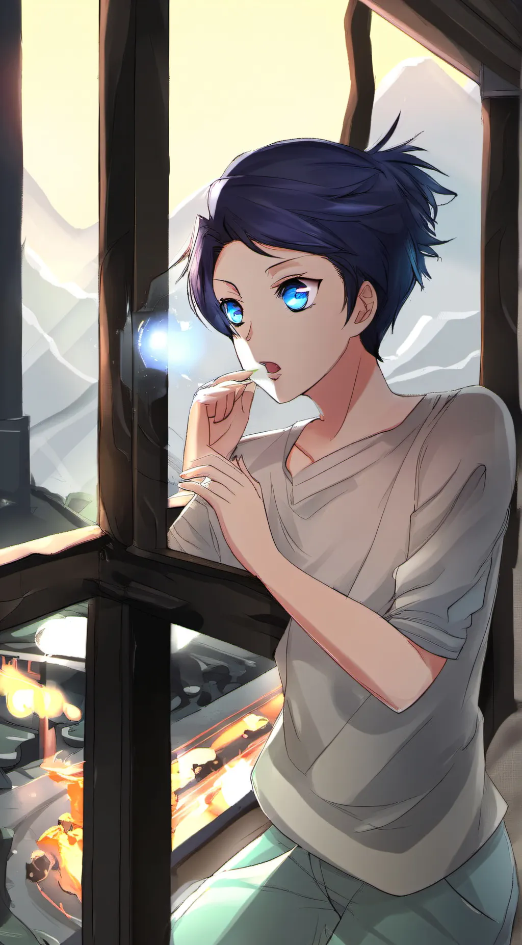 ai character: boboiboy taufan background