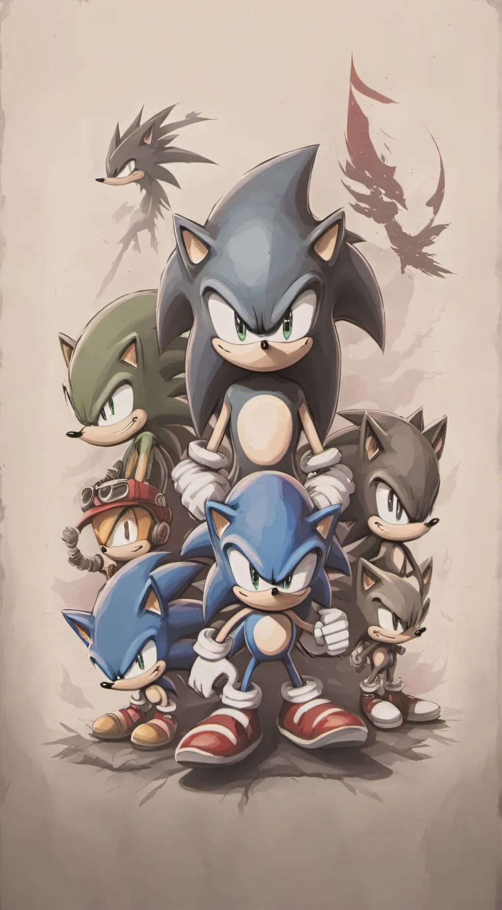 ai character: sonic and team background