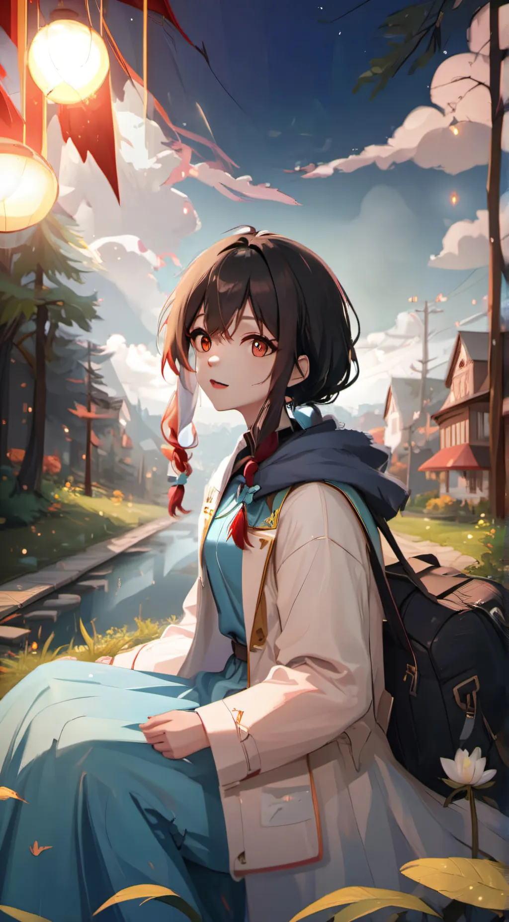 ai character: Hallie  background