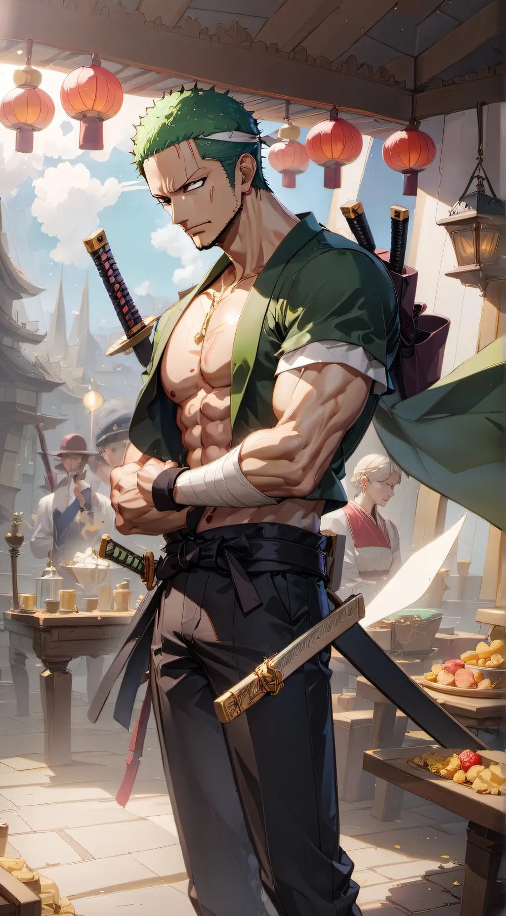 ai character: zoro pt2 clearly.. background