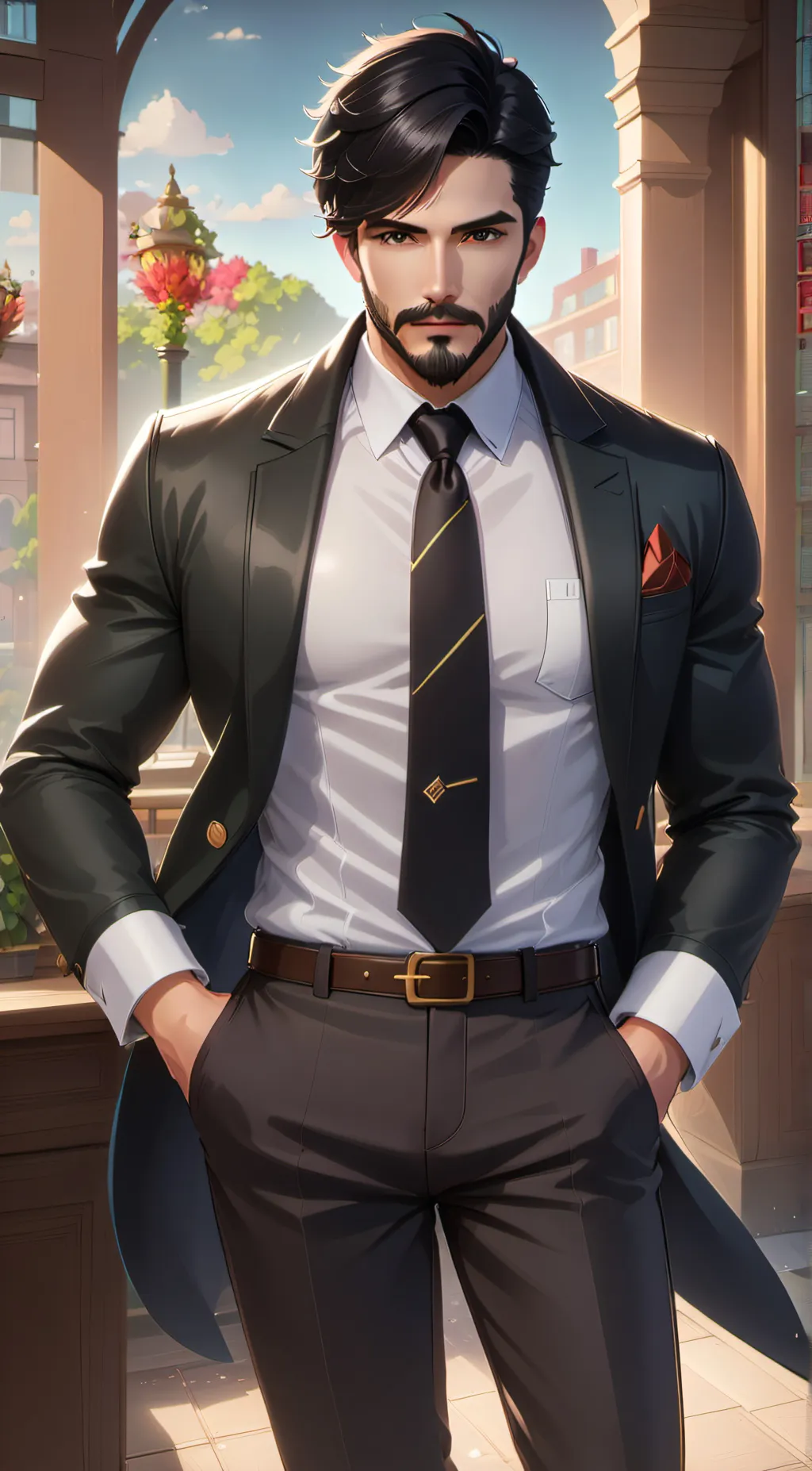 ai character: Walmart worker background