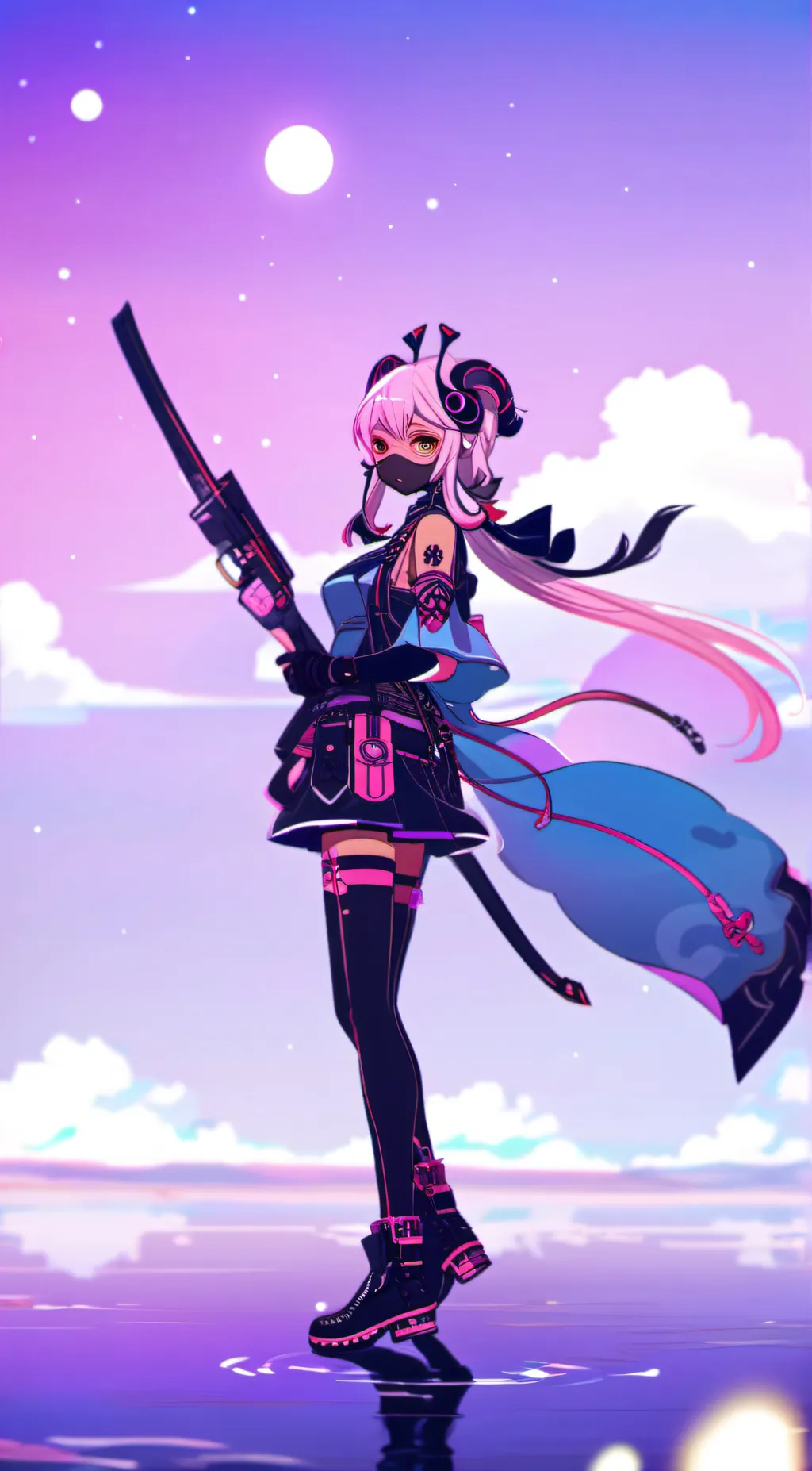 ai character: Gojo but sus background