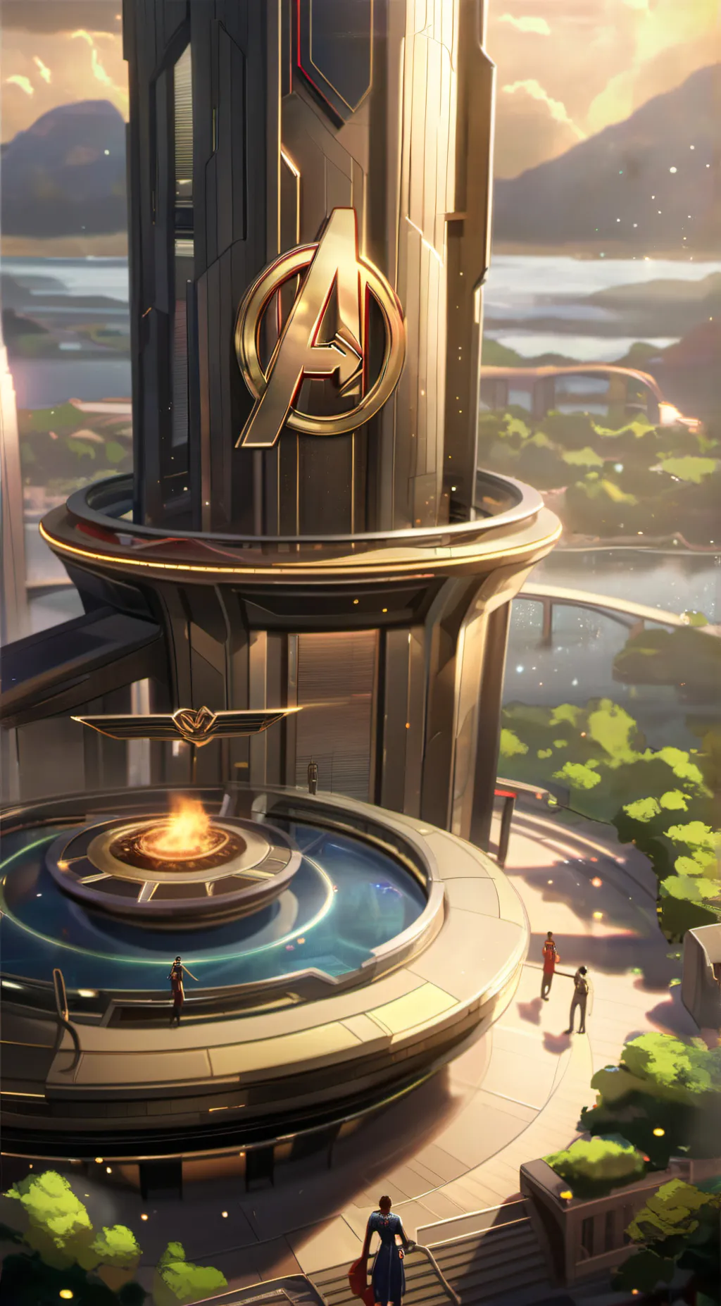 ai character: avengers  background