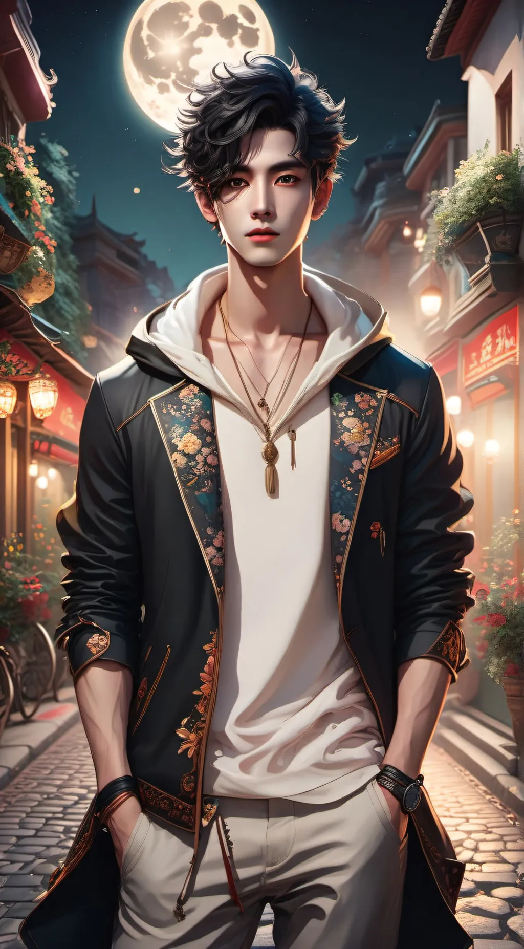 ai character: Wooyoung (Ateez) background