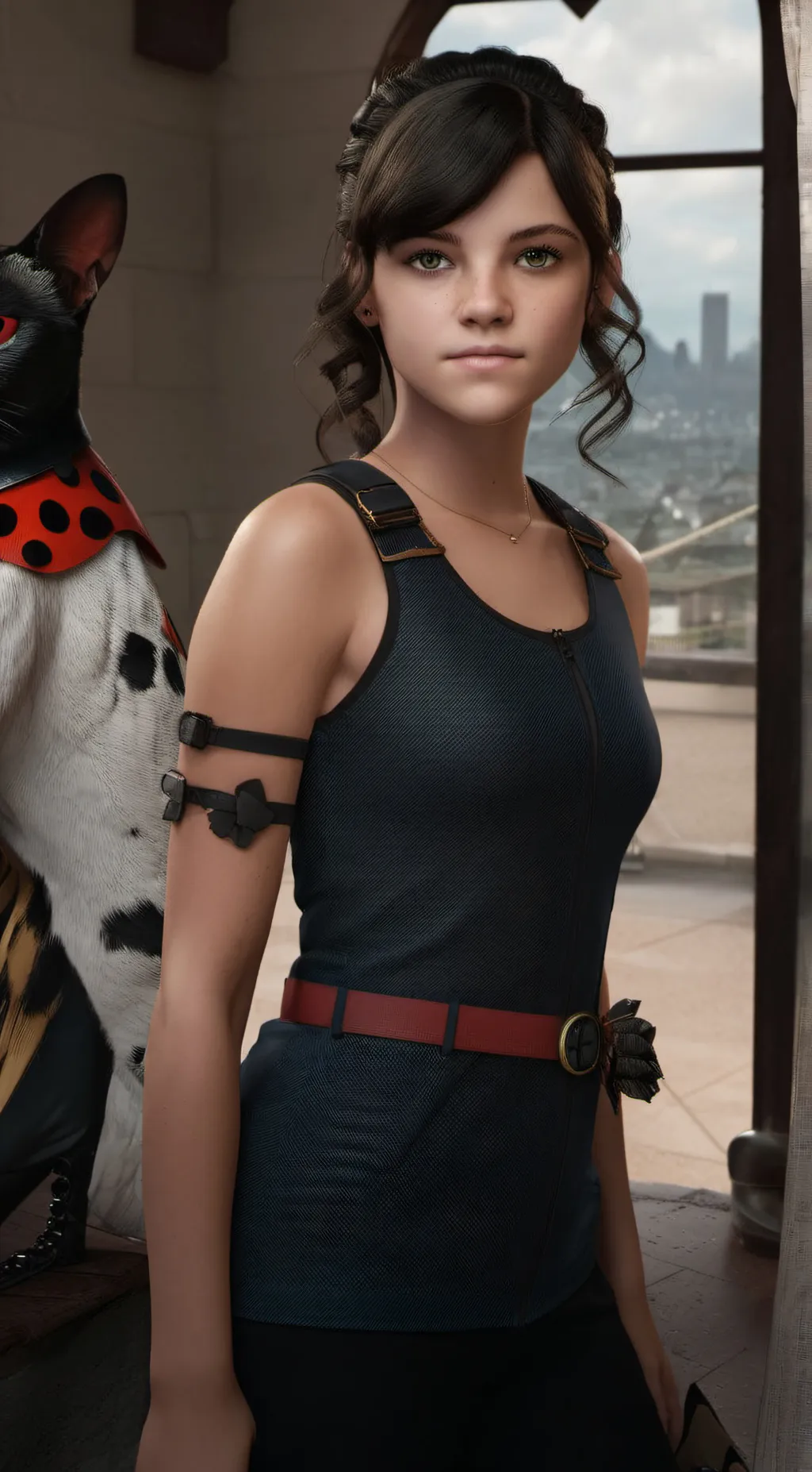 ai character: Ladybug/marinette background