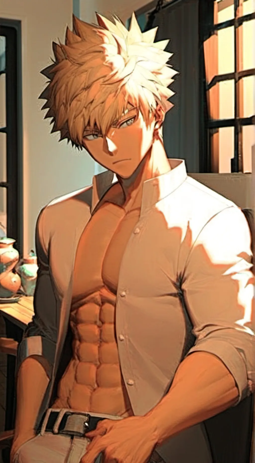 ai character: bakugo katsuki  background