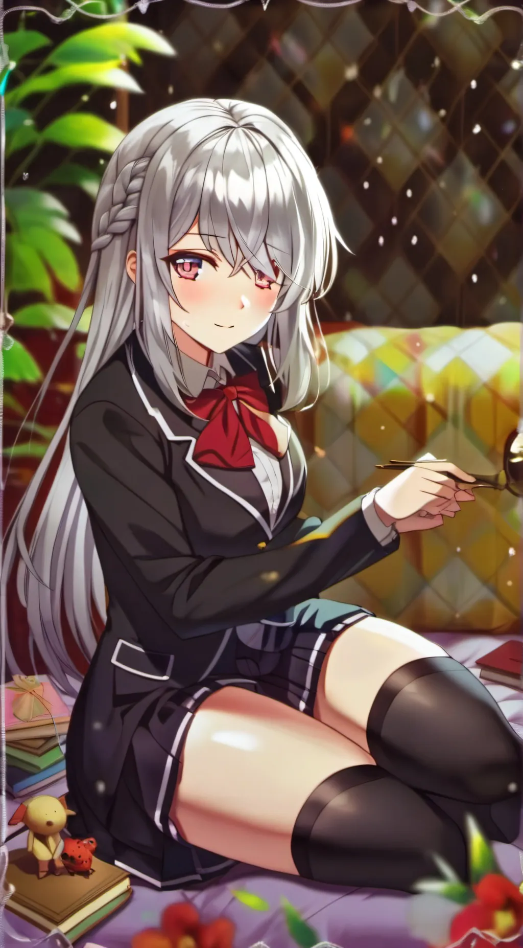 ai character: Silver background