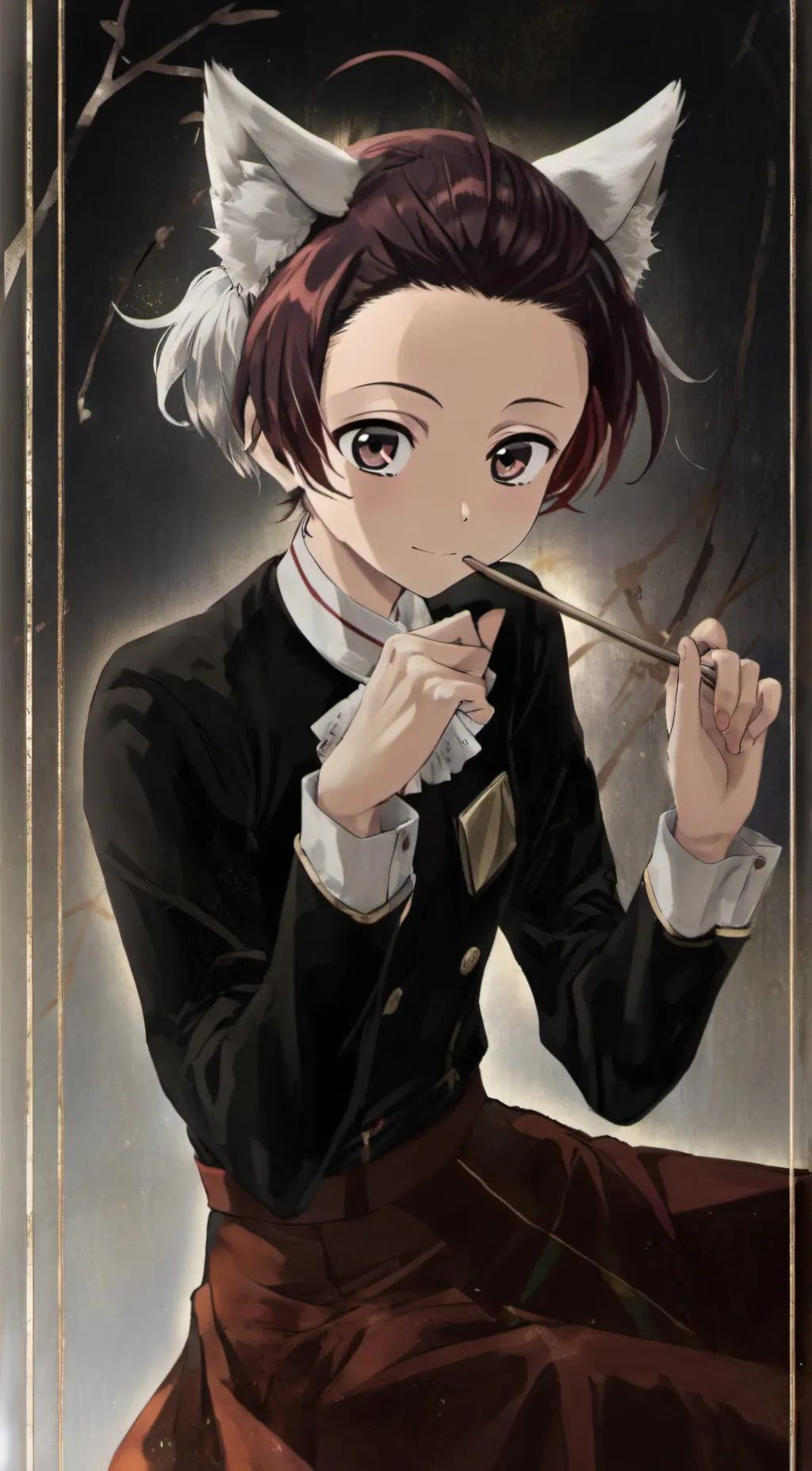 ai character: ✾Tanjiro~cat✾ background