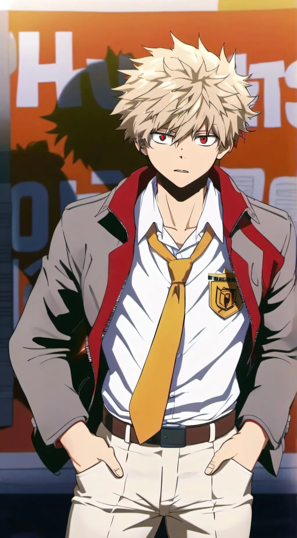 ai character: katsuki bakugo ZAS background
