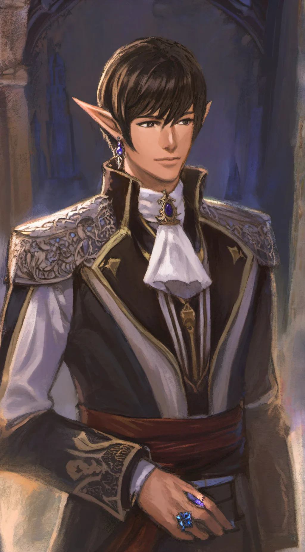 ai character: Aymeric de Borel  background