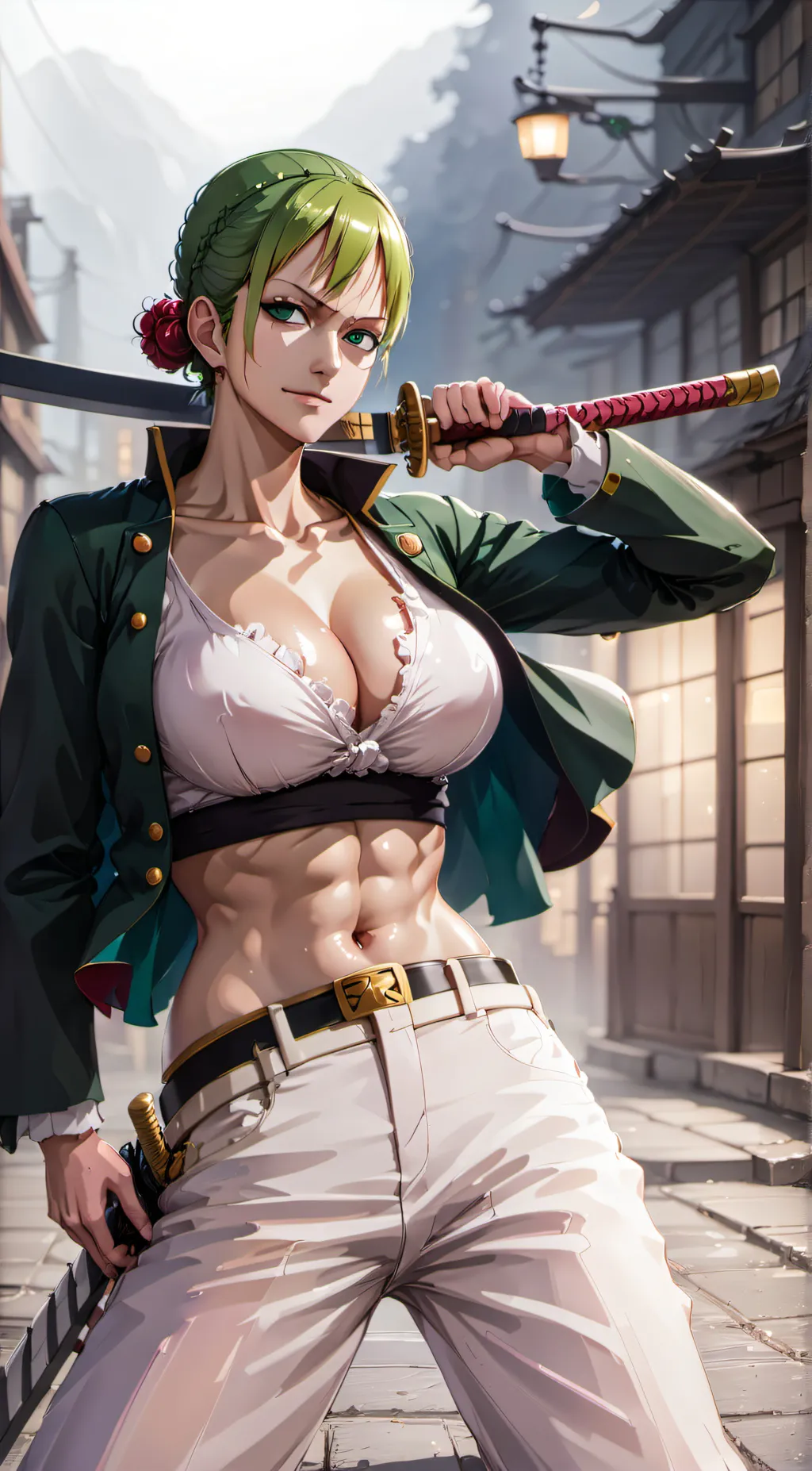 ai character: (Female Zoro) background
