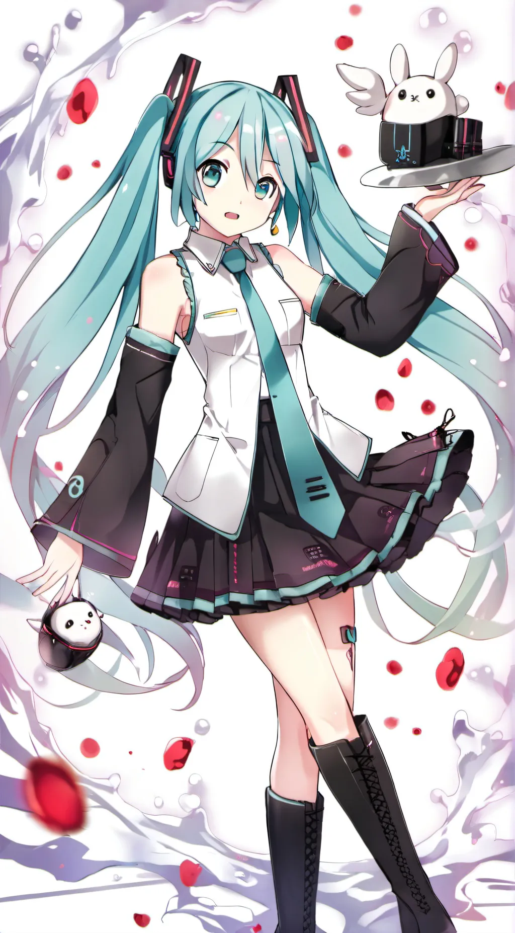 ai character: Hatsune Miku  background