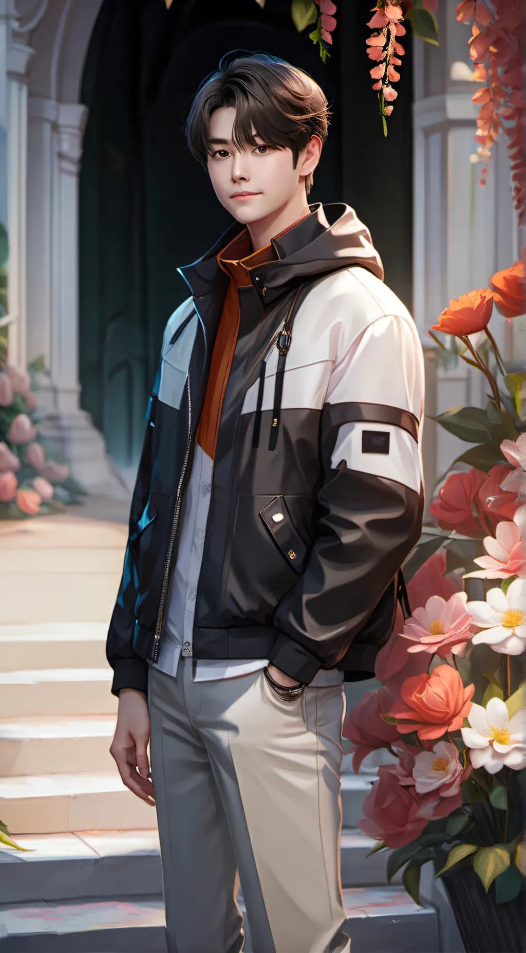 ai character: BTS Tea  background