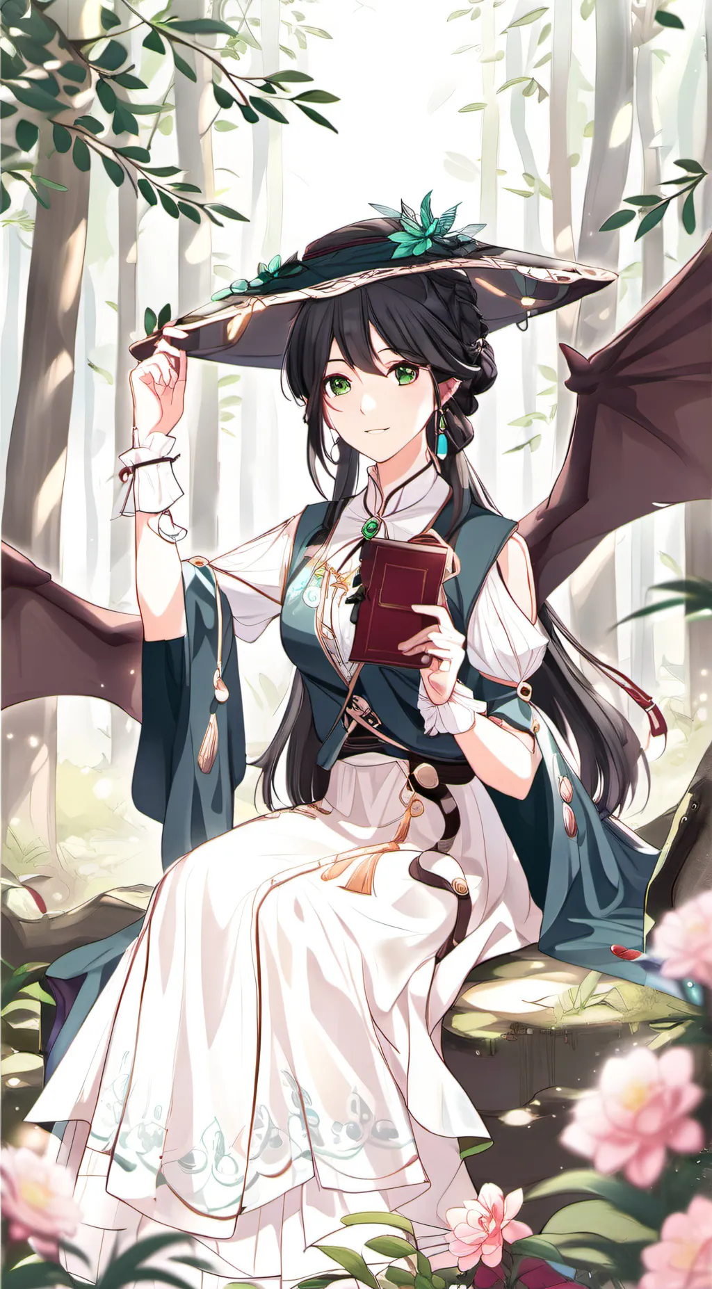 ai character: Floral  background