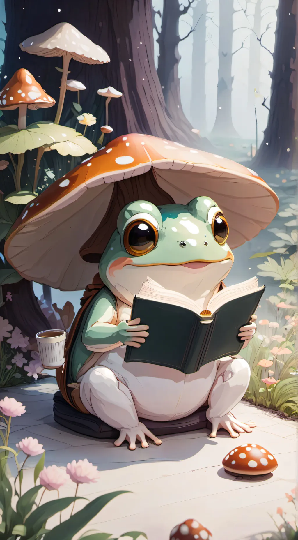 ai character: Flower background