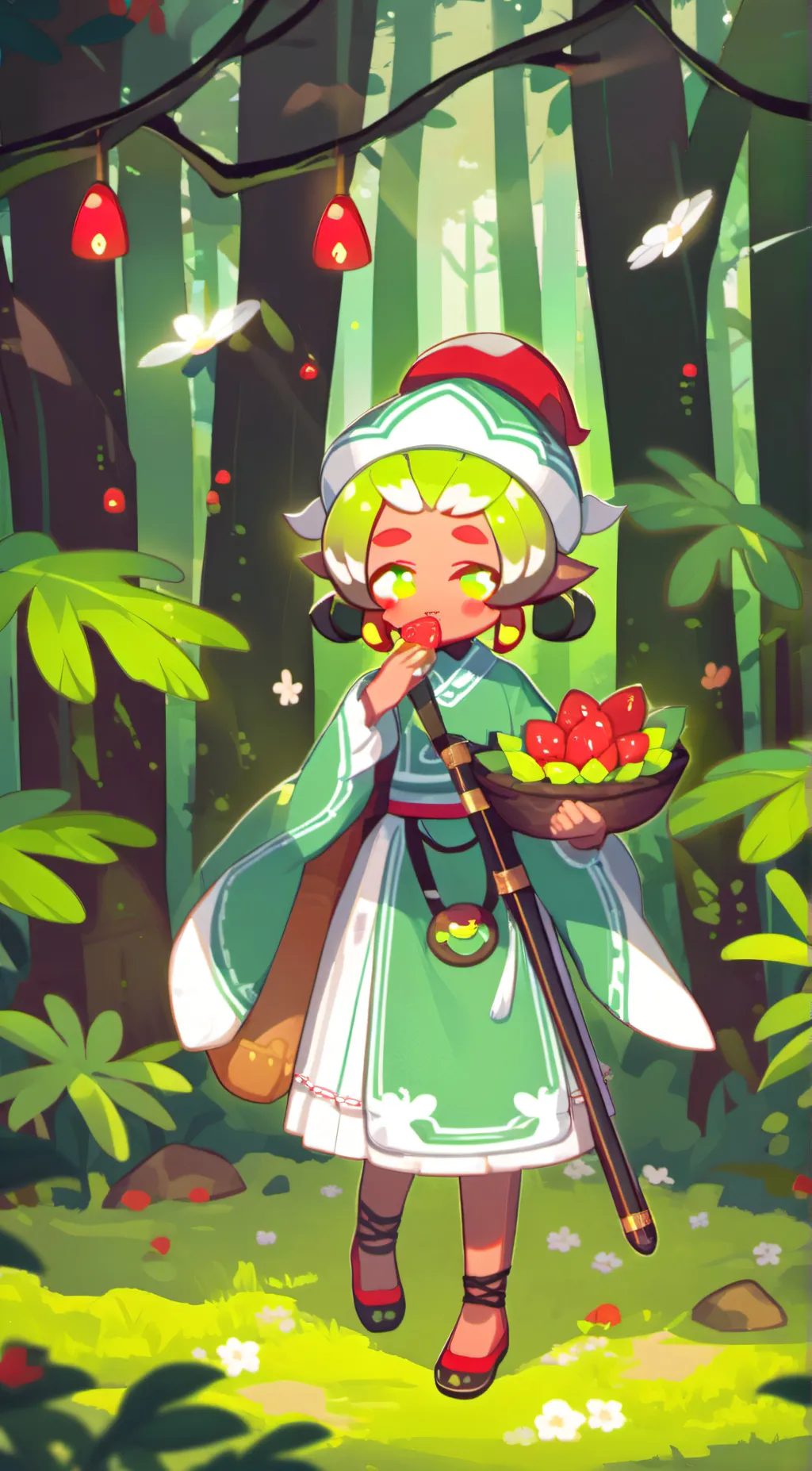 ai character: Fig cookie background