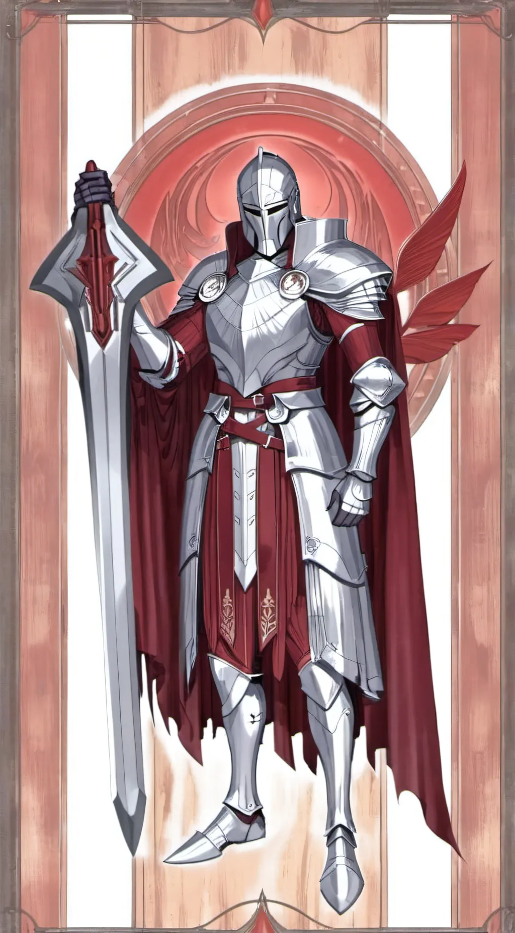 ai character: Crimson wanderer background