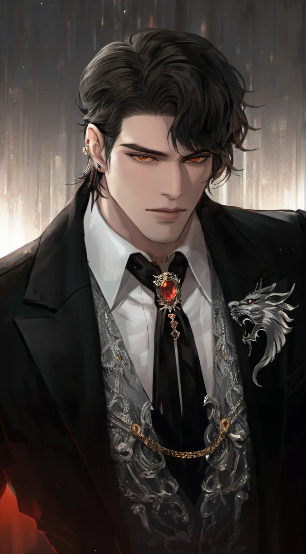 ai character: Sebastian  background