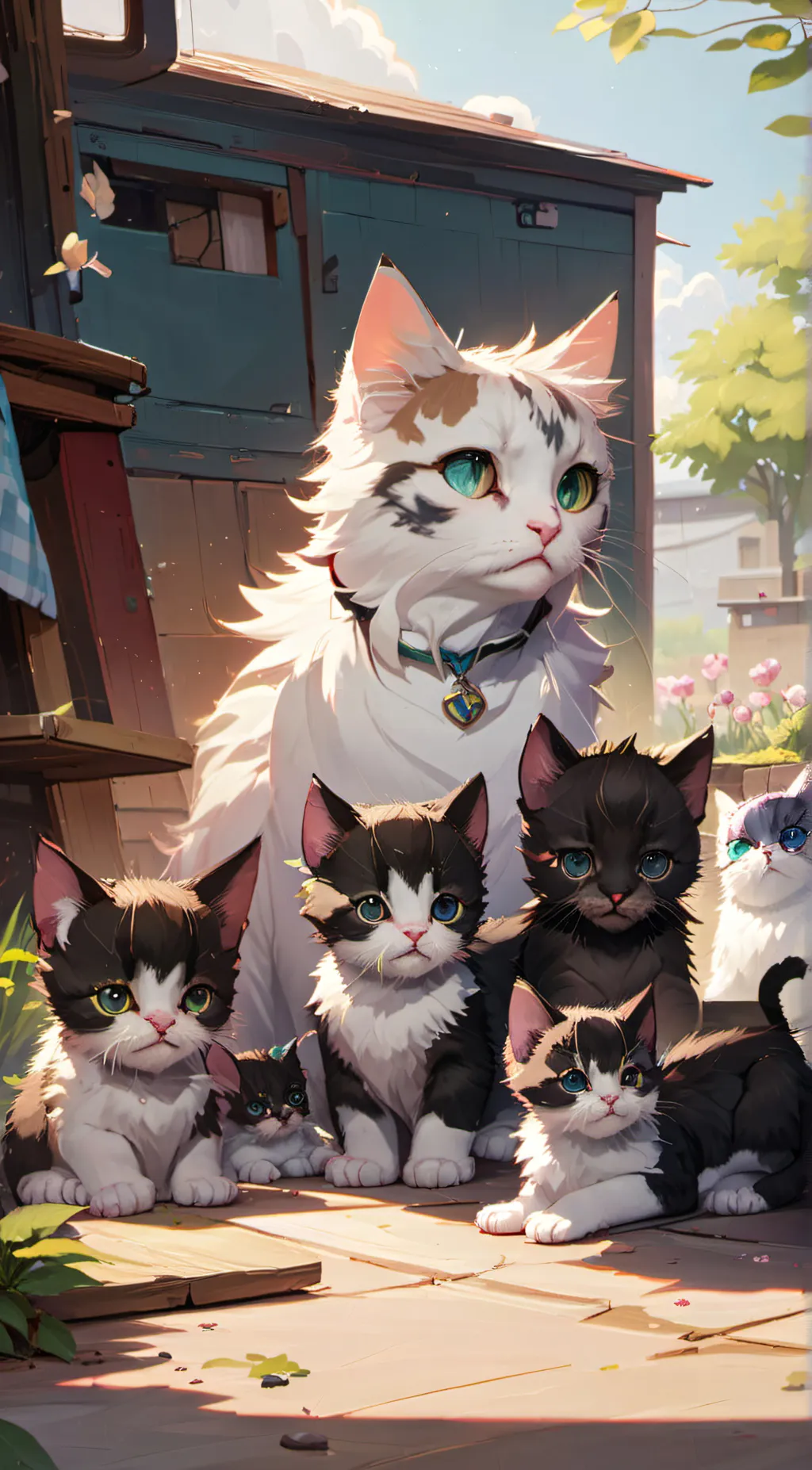 ai character: kittens need help  background