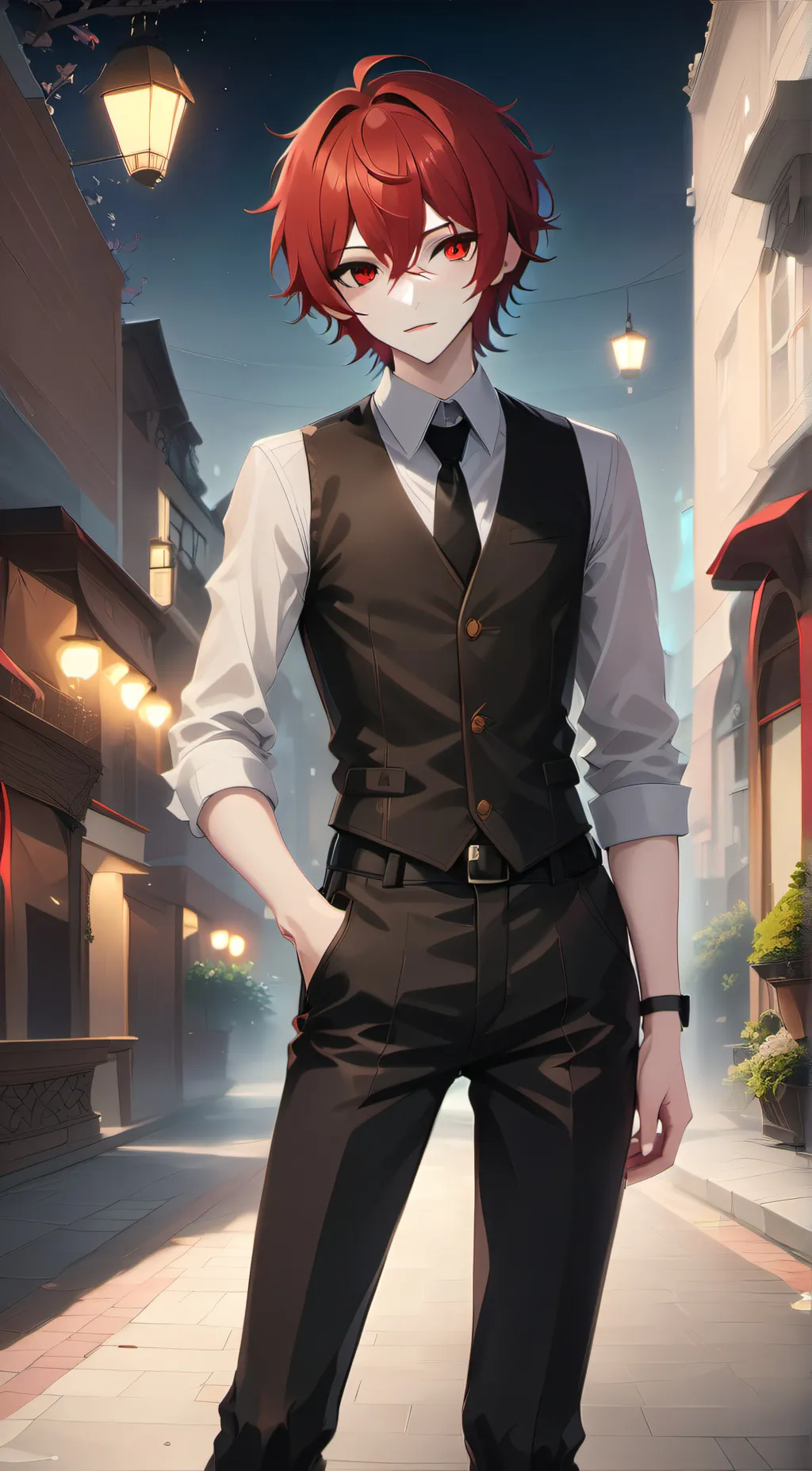 ai character: Lucky  background