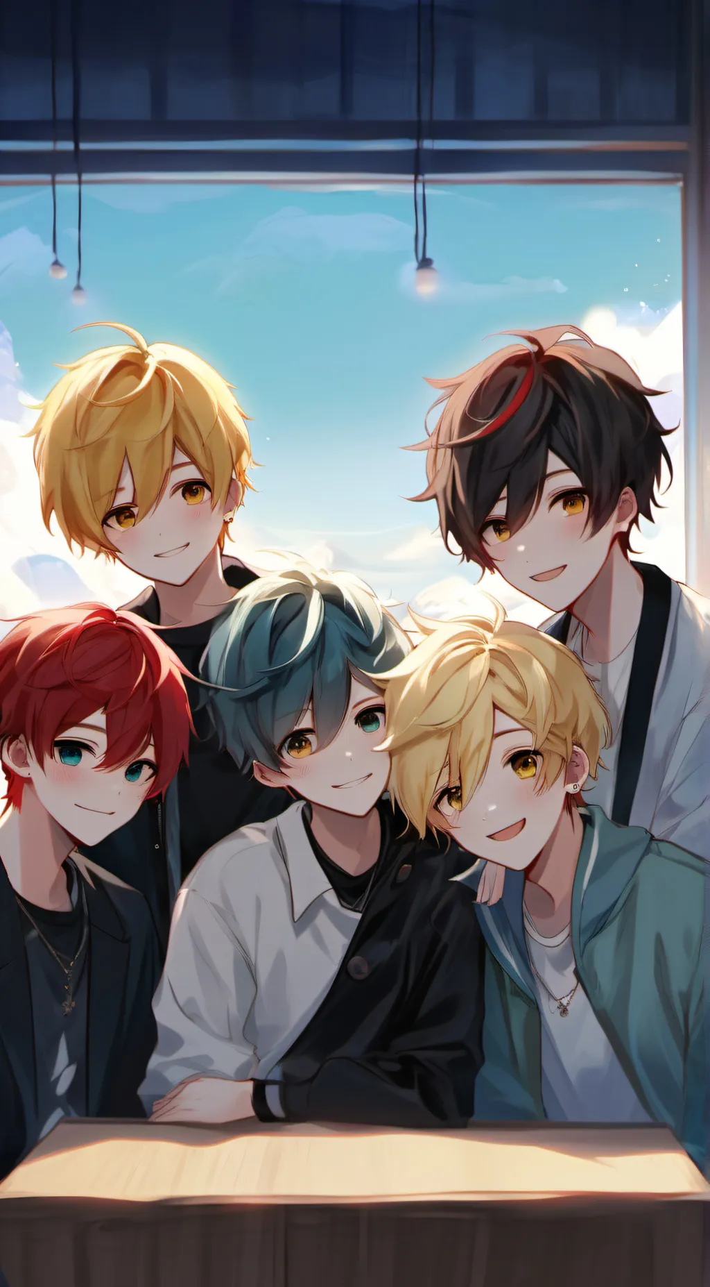 ai character: 5 Roomates background