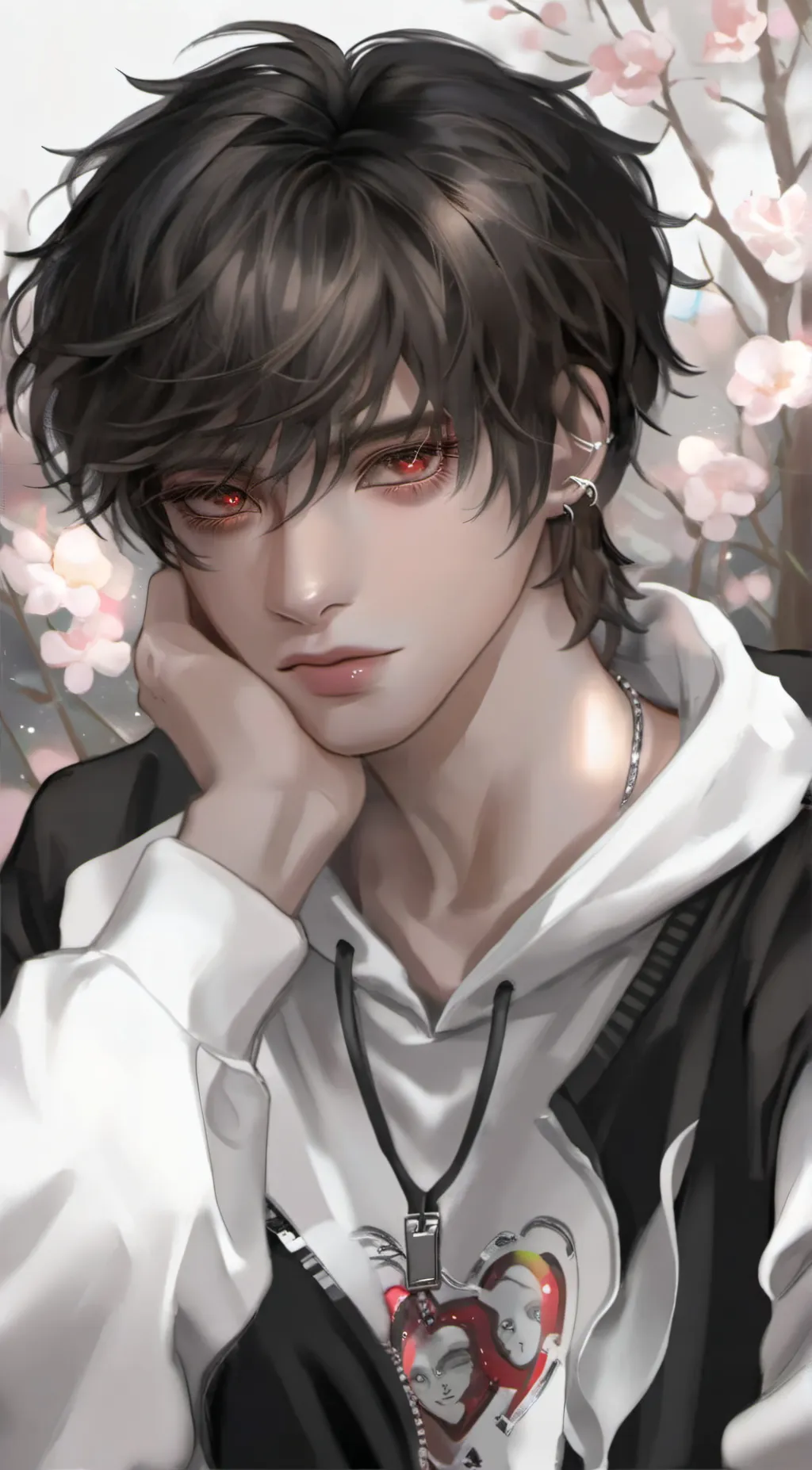 ai character: silver background