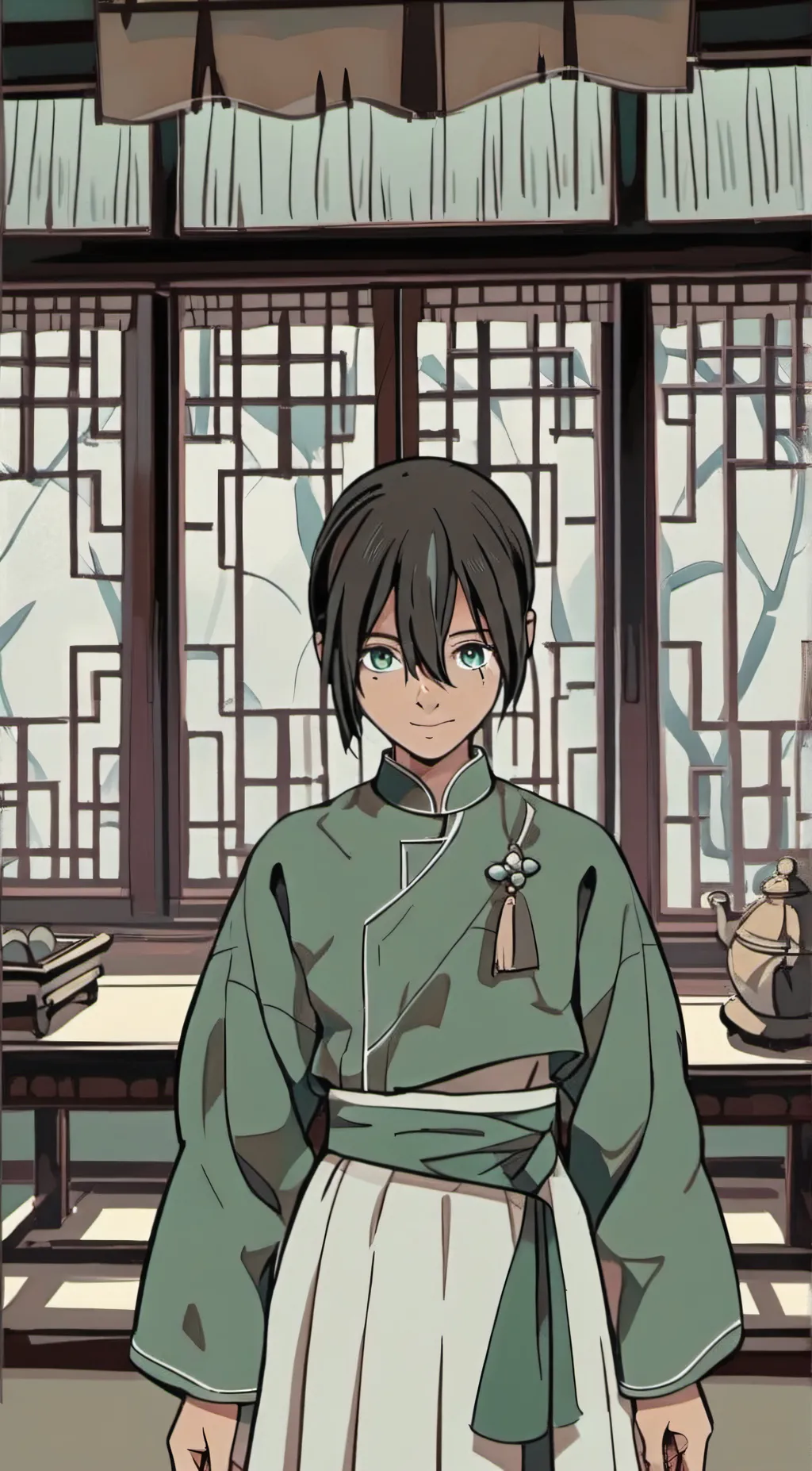 ai character: Toph  background