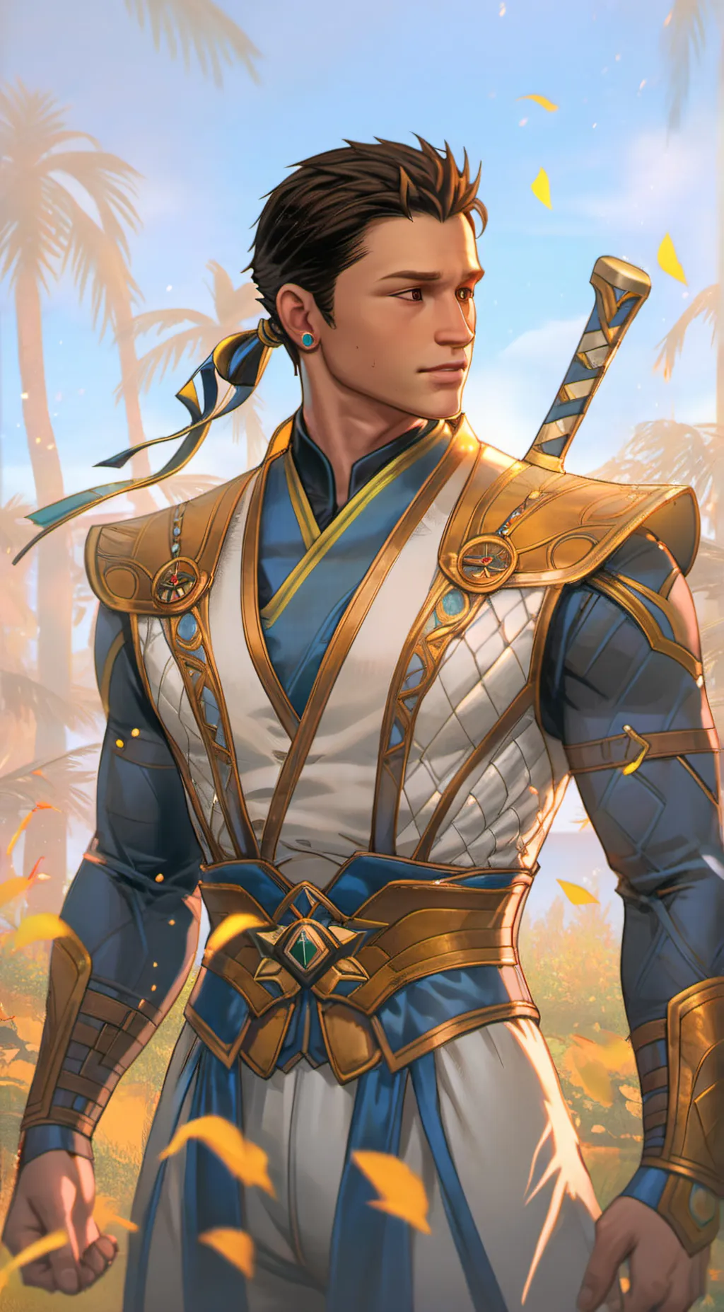 ai character: Johnny Cage background