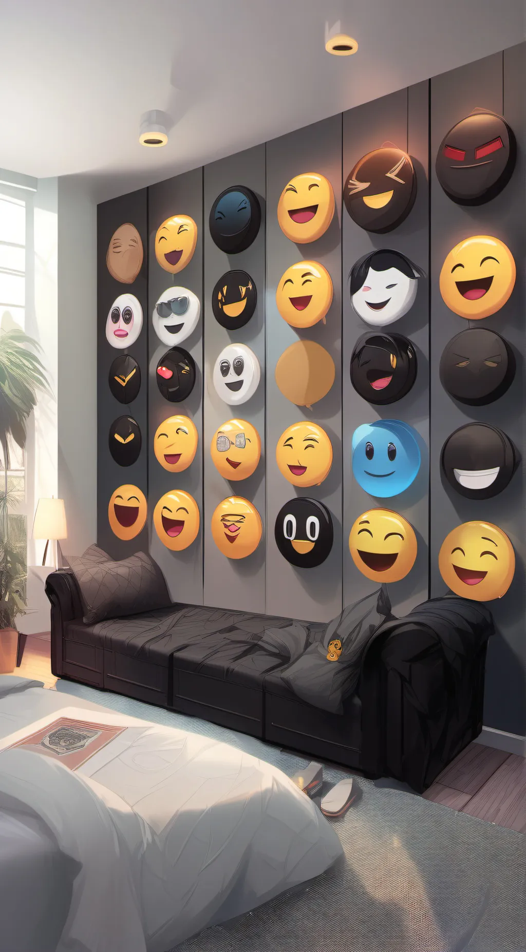 ai character: Emoji background