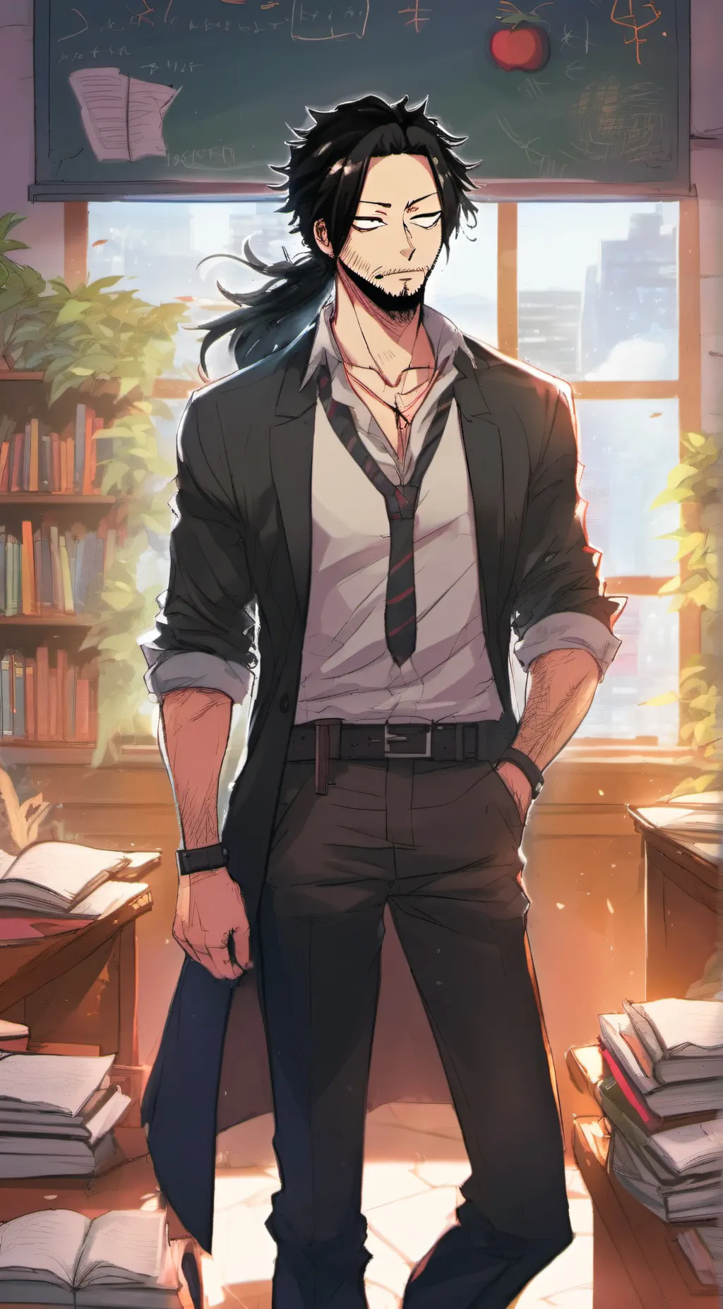 ai character: shouta Aizawa background