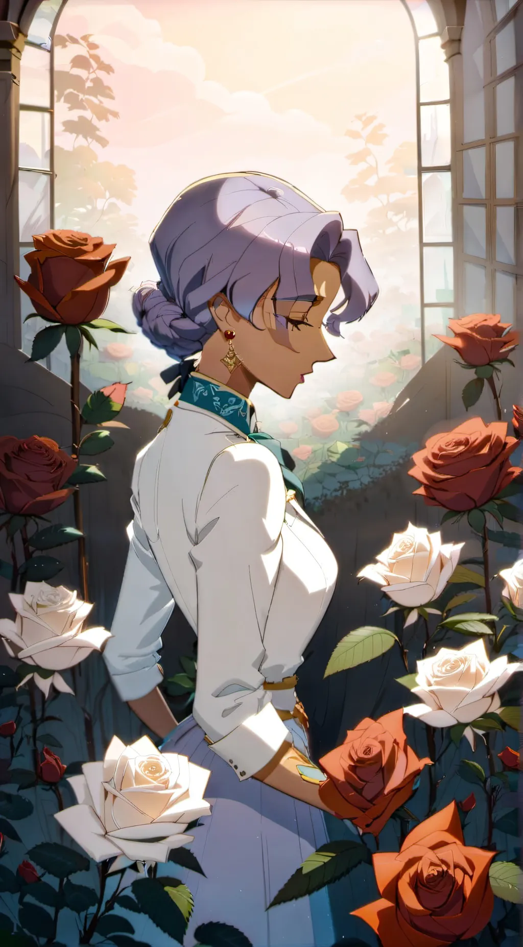 ai character: The Rose Bride background