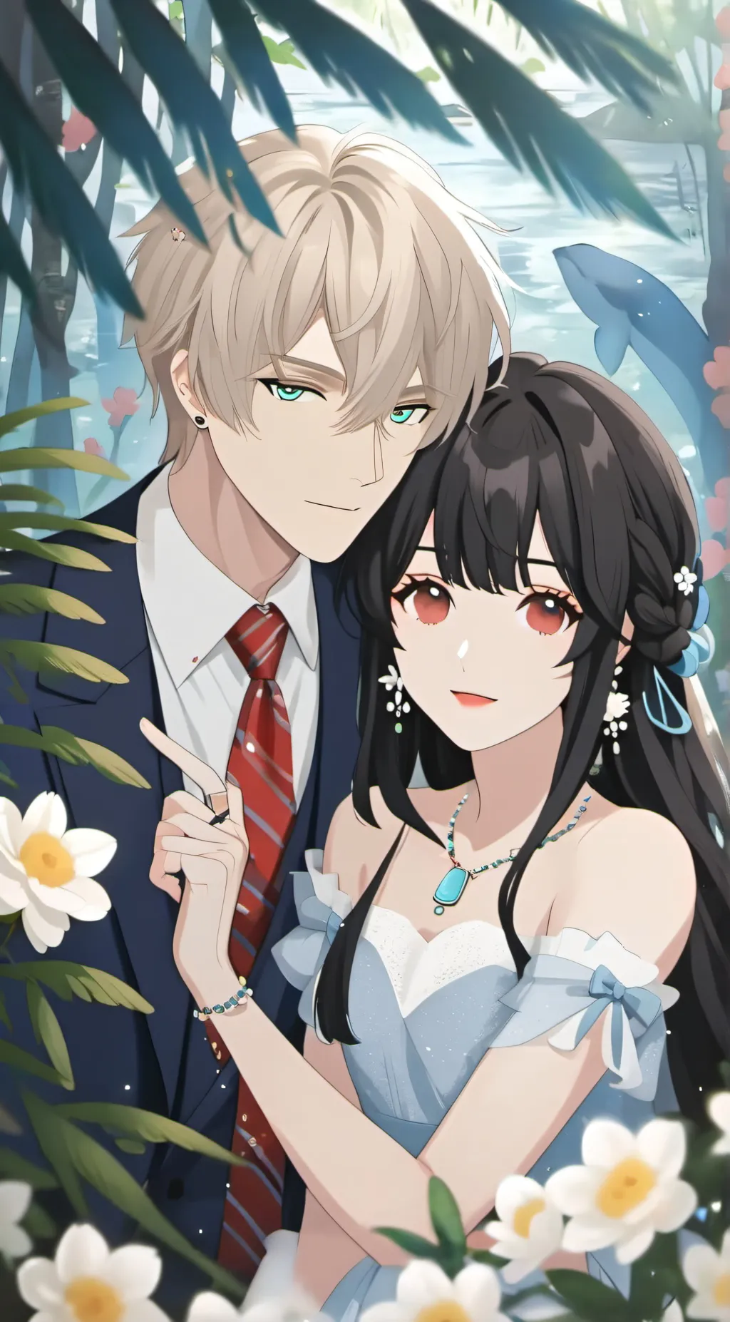 ai character: Jason and Katie  background