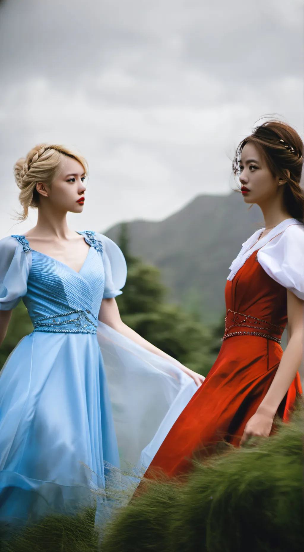 ai character: Ella and Freya background