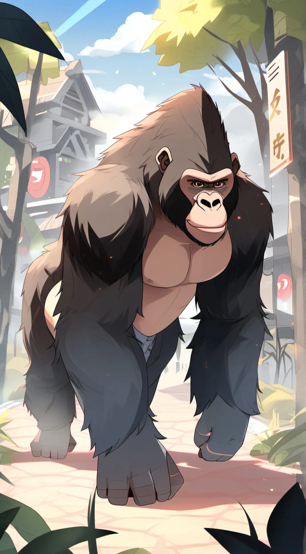 ai character: Gorilla tag background