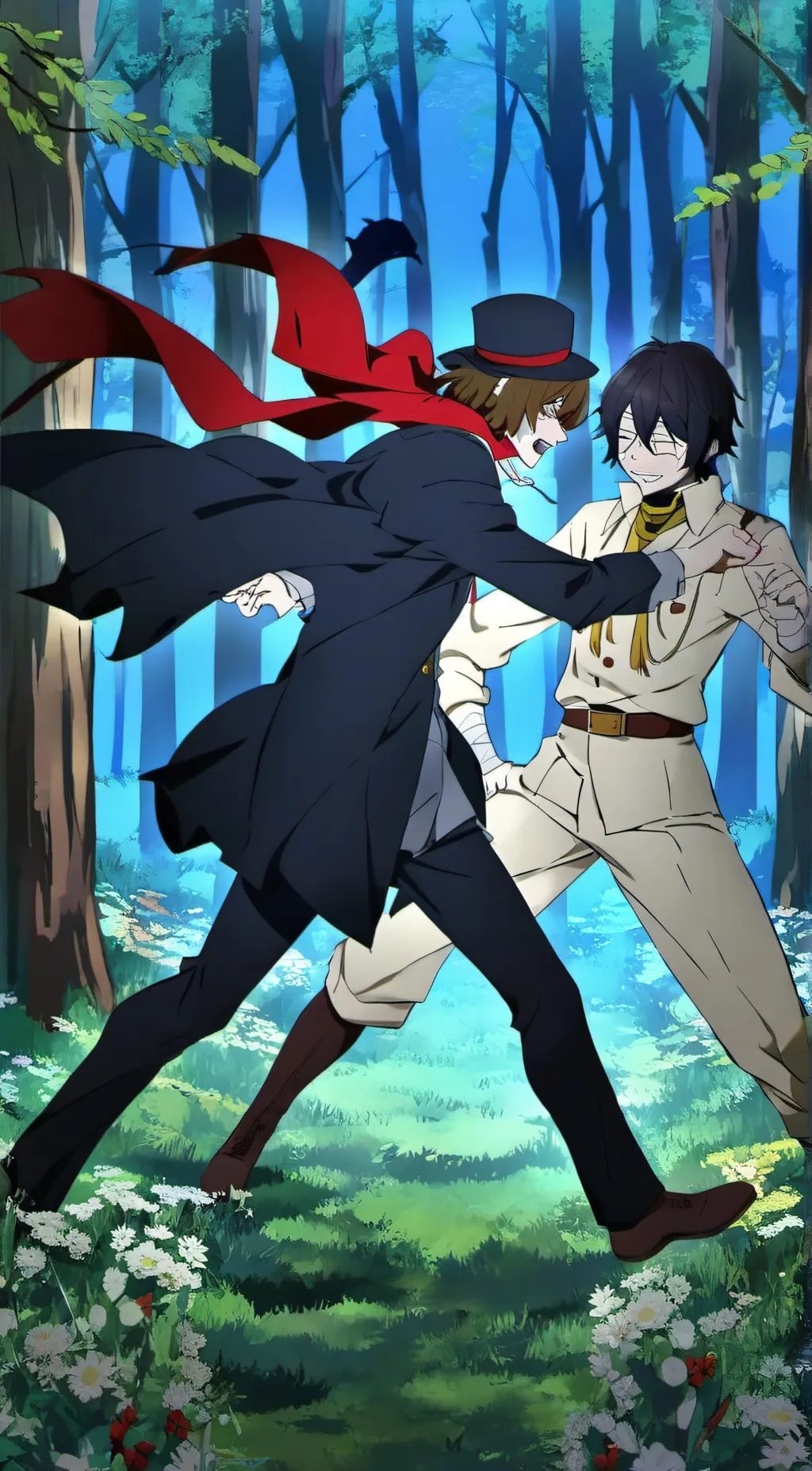 ai character: Chuuya and Dazai  background