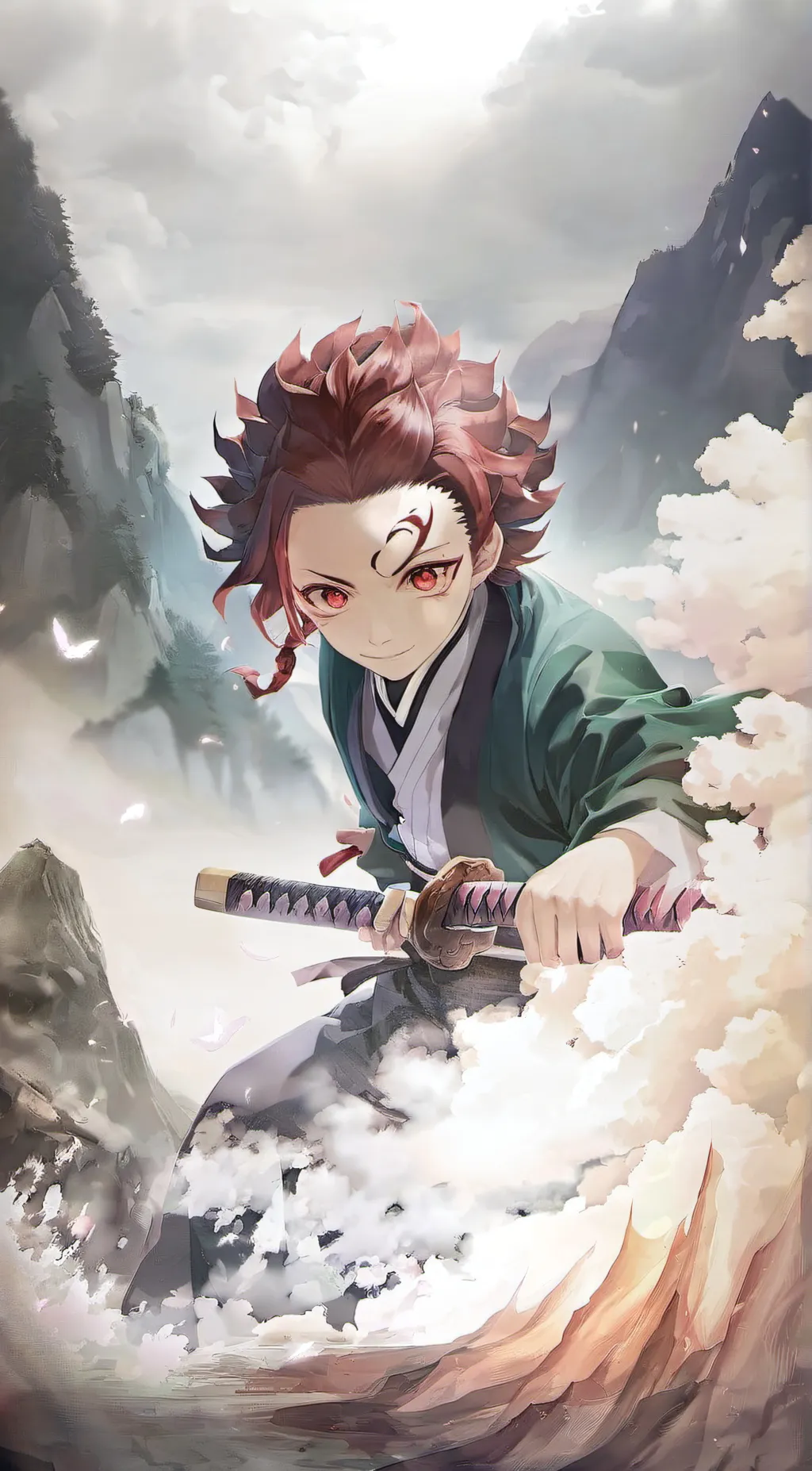 ai character: demon slayer  background