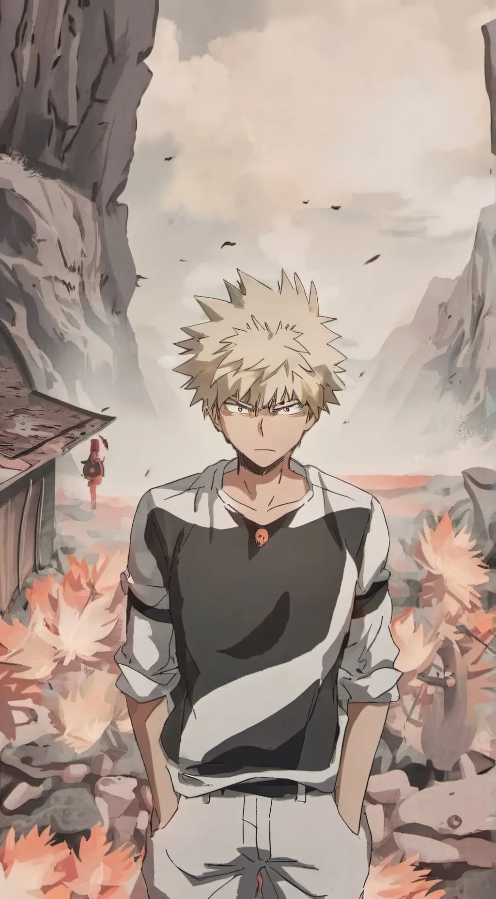ai character: Katsuki Bakugo background