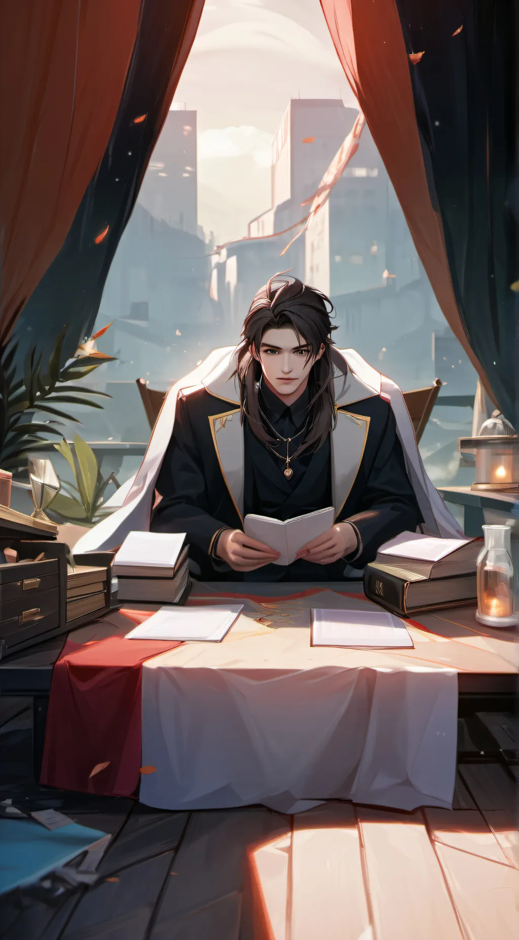 ai character: Leo background